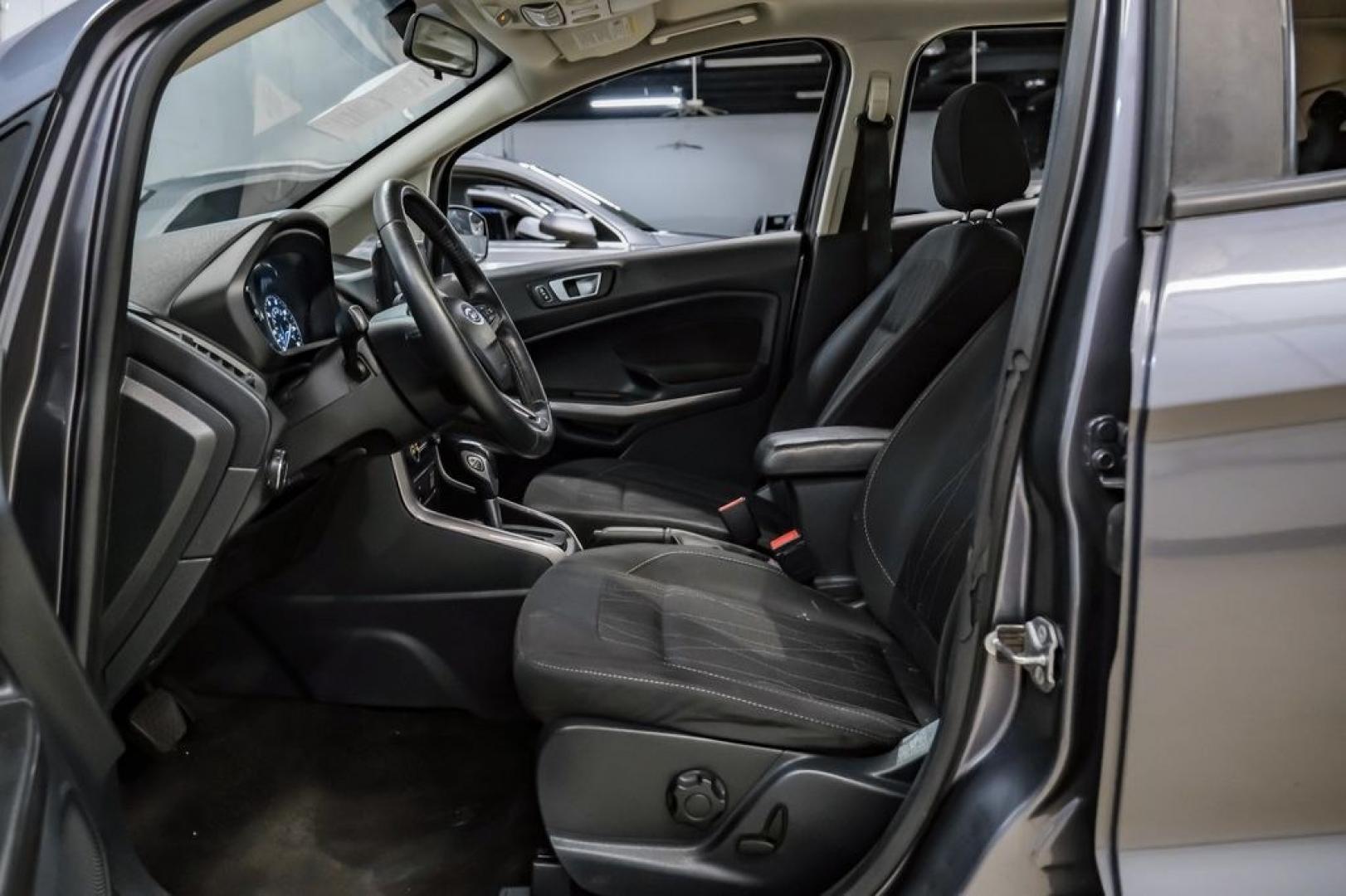 2019 Smoke Metallic /Black Ford EcoSport SE (MAJ3S2GE4KC) with an EcoBoost 1.0L I3 GTDi DOHC Turbocharged VCT engine, Automatic transmission, located at 15300 Midway Rd., Addison, TX, 75001, (972) 702-0011, 32.958321, -96.838074- Photo#3