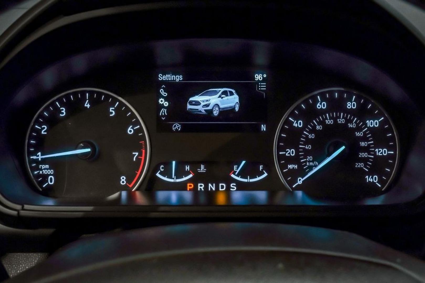 2019 Smoke Metallic /Black Ford EcoSport SE (MAJ3S2GE4KC) with an EcoBoost 1.0L I3 GTDi DOHC Turbocharged VCT engine, Automatic transmission, located at 15300 Midway Rd., Addison, TX, 75001, (972) 702-0011, 32.958321, -96.838074- Photo#23