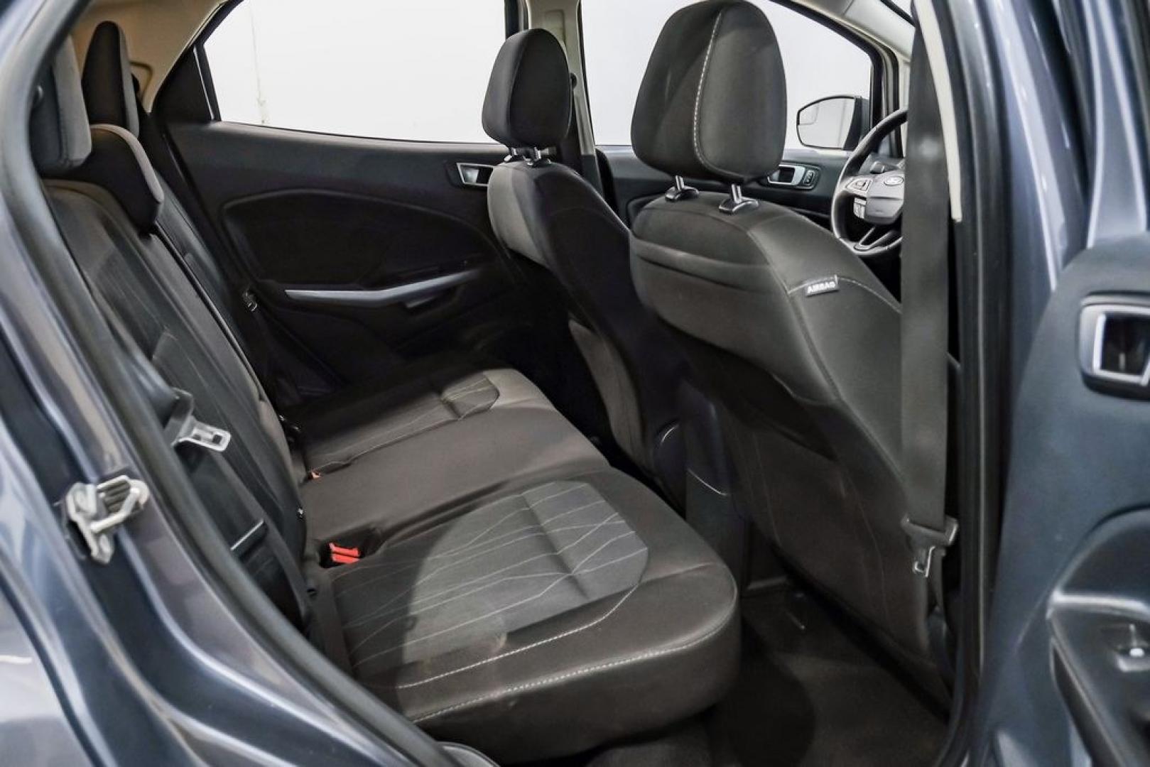 2019 Smoke Metallic /Black Ford EcoSport SE (MAJ3S2GE4KC) with an EcoBoost 1.0L I3 GTDi DOHC Turbocharged VCT engine, Automatic transmission, located at 15300 Midway Rd., Addison, TX, 75001, (972) 702-0011, 32.958321, -96.838074- Photo#36