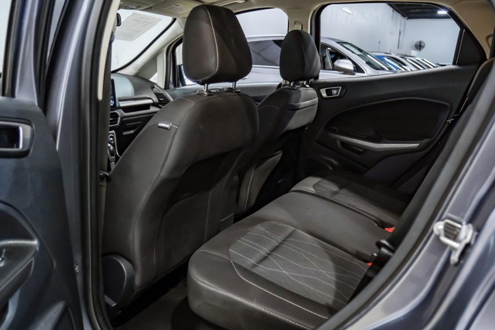 2019 Smoke Metallic /Black Ford EcoSport SE (MAJ3S2GE4KC) with an EcoBoost 1.0L I3 GTDi DOHC Turbocharged VCT engine, Automatic transmission, located at 15300 Midway Rd., Addison, TX, 75001, (972) 702-0011, 32.958321, -96.838074- Photo#37