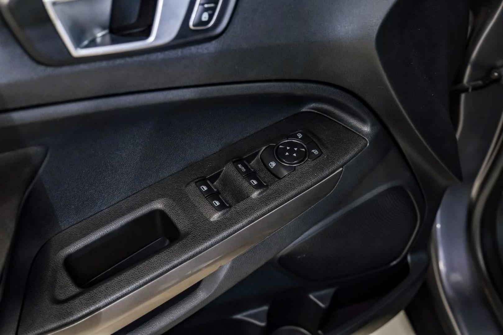 2019 Smoke Metallic /Black Ford EcoSport SE (MAJ3S2GE4KC) with an EcoBoost 1.0L I3 GTDi DOHC Turbocharged VCT engine, Automatic transmission, located at 15300 Midway Rd., Addison, TX, 75001, (972) 702-0011, 32.958321, -96.838074- Photo#42