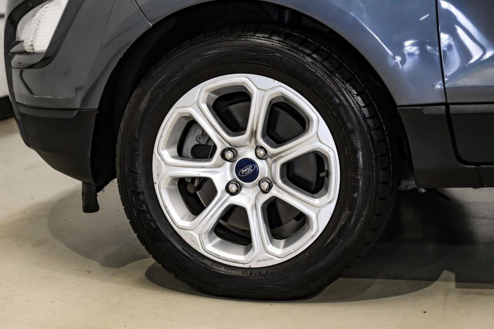 2019 Smoke Metallic /Black Ford EcoSport SE (MAJ3S2GE4KC) with an EcoBoost 1.0L I3 GTDi DOHC Turbocharged VCT engine, Automatic transmission, located at 15300 Midway Rd., Addison, TX, 75001, (972) 702-0011, 32.958321, -96.838074- Photo#53