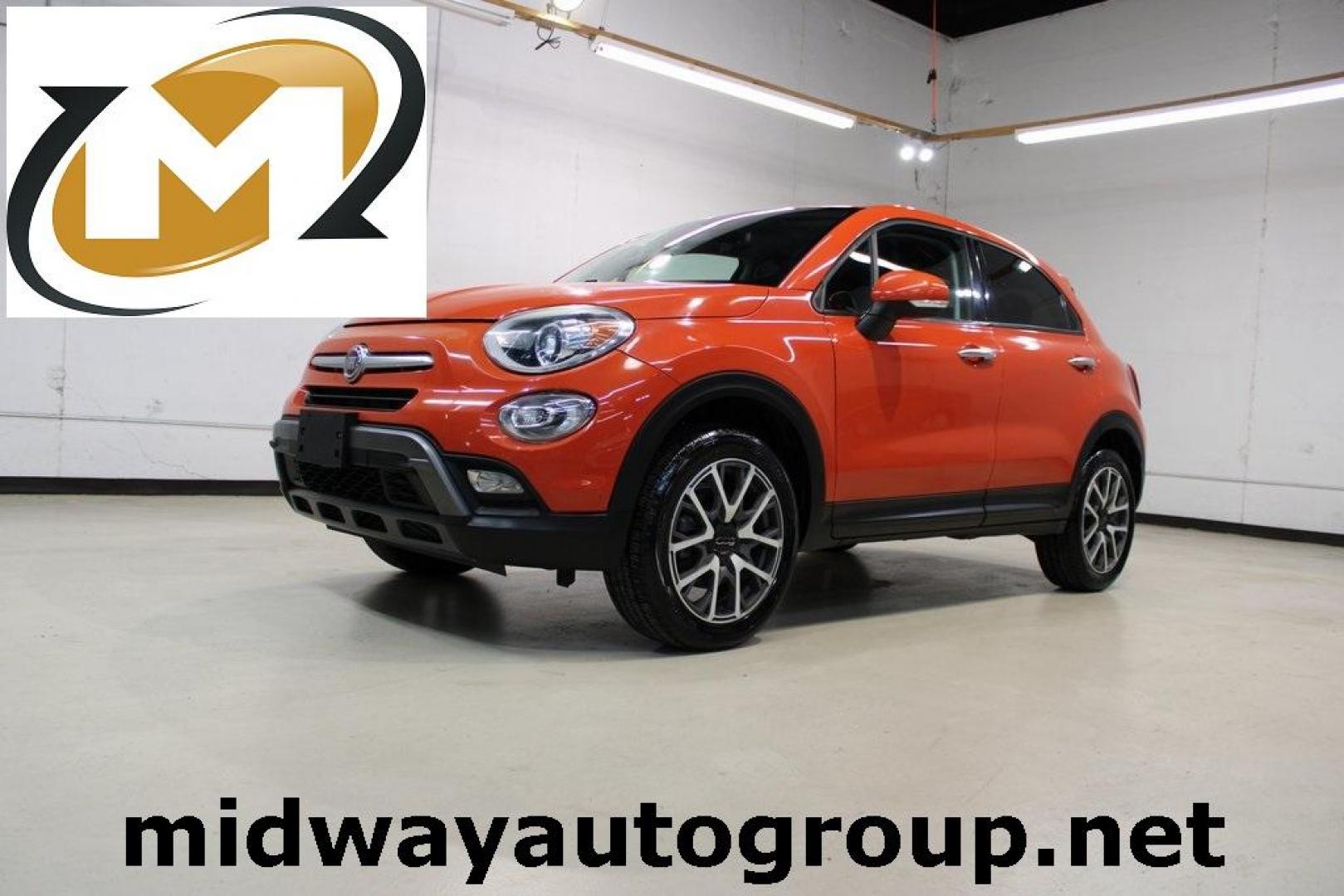 2016 Arancio (Orange) /Brown Fiat 500X Trekking Plus (ZFBCFYET8GP) with an 2.4L I4 MultiAir engine, Automatic transmission, located at 15300 Midway Rd., Addison, TX, 75001, (972) 702-0011, 32.958321, -96.838074 - Midway Auto Group in Addison, TX, is pleased to offer this 2016 Fiat 500X Trekking Plus, a subcompact crossover that combines Italian design flair with versatile functionality.<br><br>Key Features:<br><br>Engine and Performance: Powered by a 2.4-liter Tigershark MultiAir 2 inline-4 engine deliveri - Photo#0
