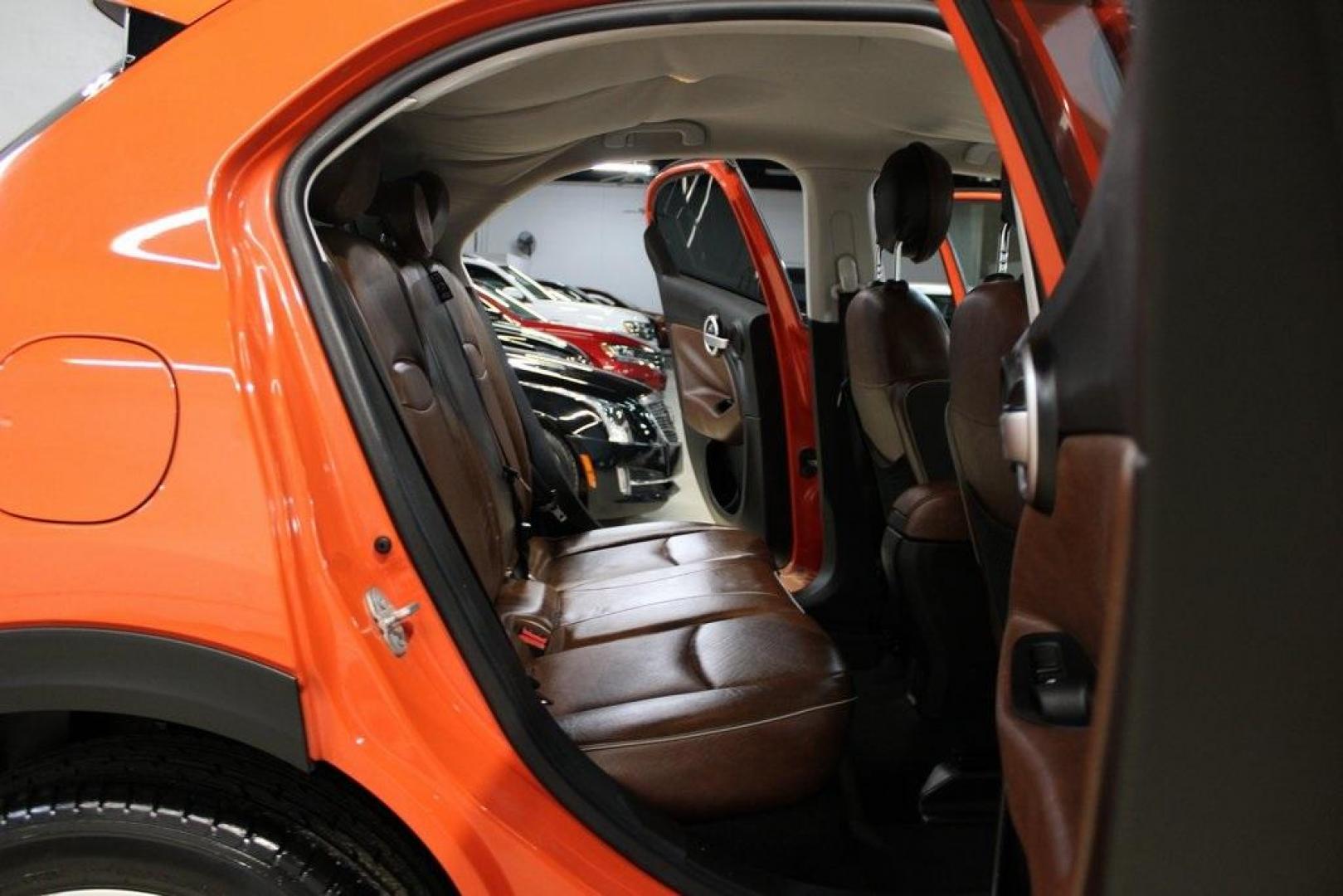2016 Arancio (Orange) /Brown Fiat 500X Trekking Plus (ZFBCFYET8GP) with an 2.4L I4 MultiAir engine, Automatic transmission, located at 15300 Midway Rd., Addison, TX, 75001, (972) 702-0011, 32.958321, -96.838074 - Midway Auto Group in Addison, TX, is pleased to offer this 2016 Fiat 500X Trekking Plus, a subcompact crossover that combines Italian design flair with versatile functionality.<br><br>Key Features:<br><br>Engine and Performance: Powered by a 2.4-liter Tigershark MultiAir 2 inline-4 engine deliveri - Photo#15