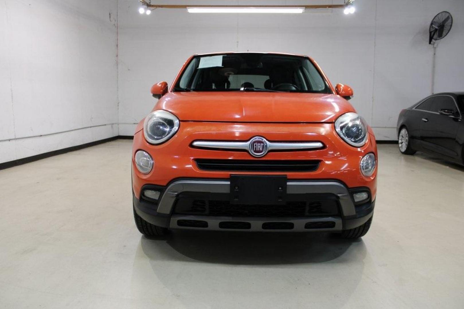 2016 Arancio (Orange) /Brown Fiat 500X Trekking Plus (ZFBCFYET8GP) with an 2.4L I4 MultiAir engine, Automatic transmission, located at 15300 Midway Rd., Addison, TX, 75001, (972) 702-0011, 32.958321, -96.838074 - Midway Auto Group in Addison, TX, is pleased to offer this 2016 Fiat 500X Trekking Plus, a subcompact crossover that combines Italian design flair with versatile functionality.<br><br>Key Features:<br><br>Engine and Performance: Powered by a 2.4-liter Tigershark MultiAir 2 inline-4 engine deliveri - Photo#6