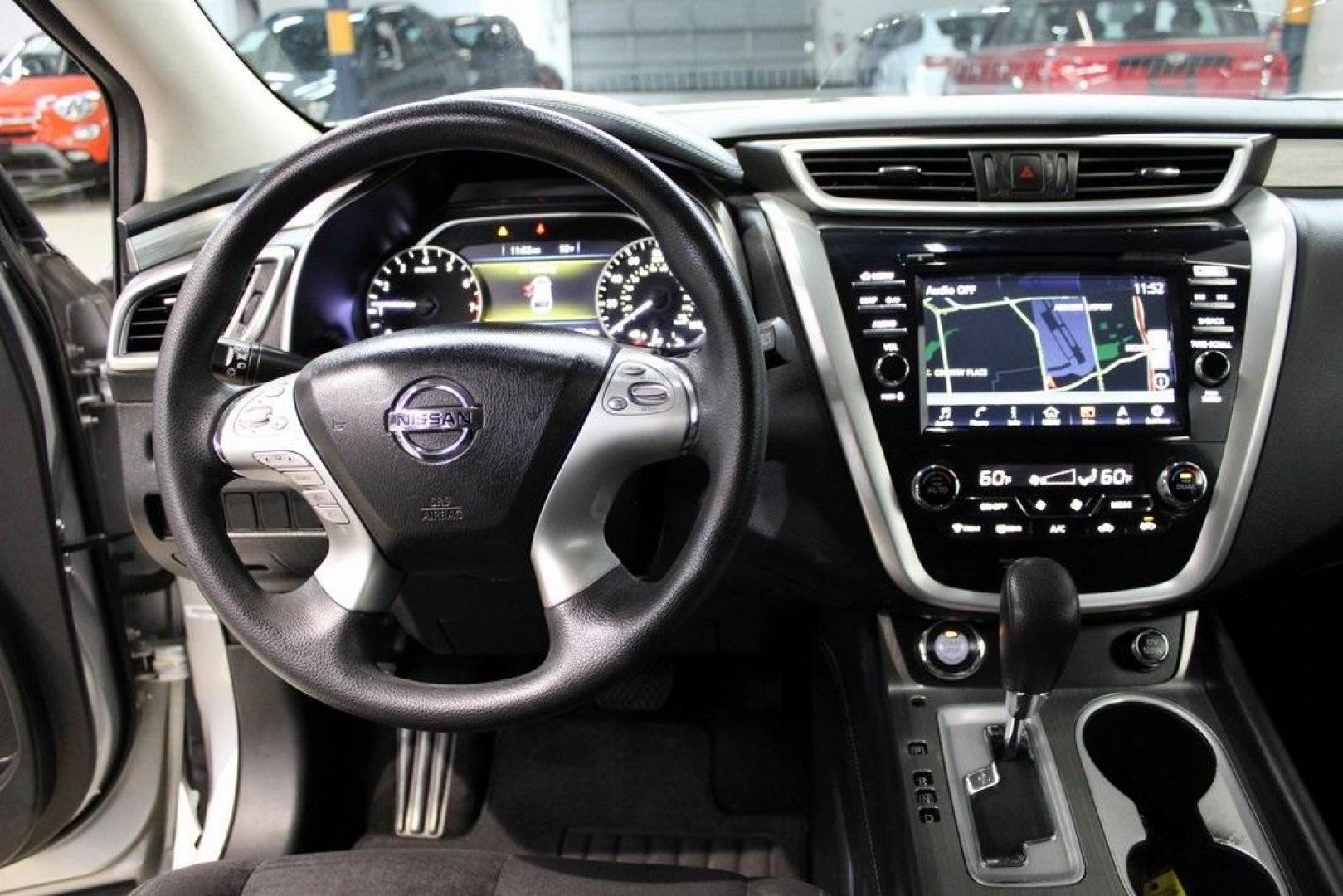 2017 Brilliant Silver Metallic /Graphite Nissan Murano S (5N1AZ2MG4HN) with an 3.5L V6 engine, CVT transmission, located at 15300 Midway Rd., Addison, TX, 75001, (972) 702-0011, 32.958321, -96.838074 - Midway Auto Group in Addison, TX, is pleased to offer this 2017 Nissan Murano S, a midsize crossover SUV that combines comfort, style, and performance.<br><br>Key Features:<br><br>Engine and Performance: Powered by a 3.5L V6 engine paired with a CVT transmission, delivering a balance of power and - Photo#15