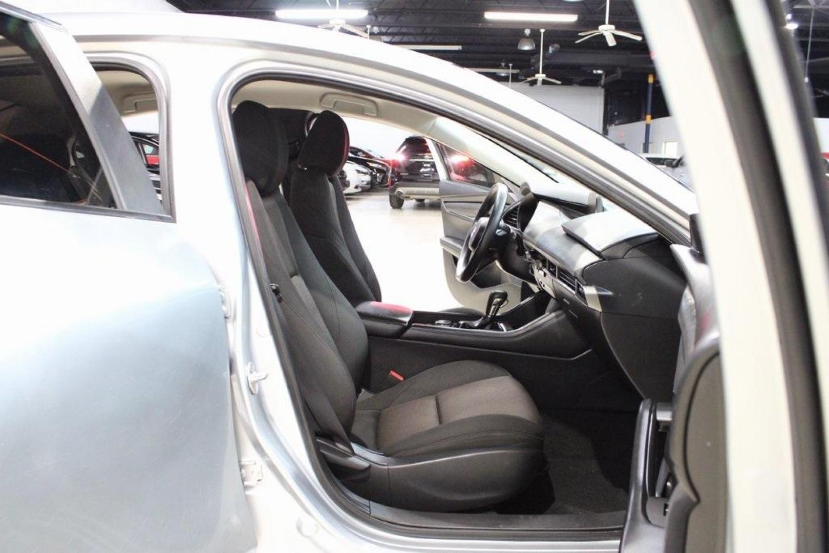 2021 Sonic Silver Metallic /Black Mazda Mazda3 2.0 (3MZBPAA73MM) with an I4 engine, Automatic transmission, located at 15300 Midway Rd., Addison, TX, 75001, (972) 702-0011, 32.958321, -96.838074 - Introducing the 2021 Mazda3 2.5 S Sedan, now available at Midway Auto Group in Addison, Texas. This compact sedan seamlessly blends performance, efficiency, and advanced technology, offering a driving experience that's both exhilarating and practical.<br><br>Key Features:<br><br>Engine: 2.5-liter Sk - Photo#14