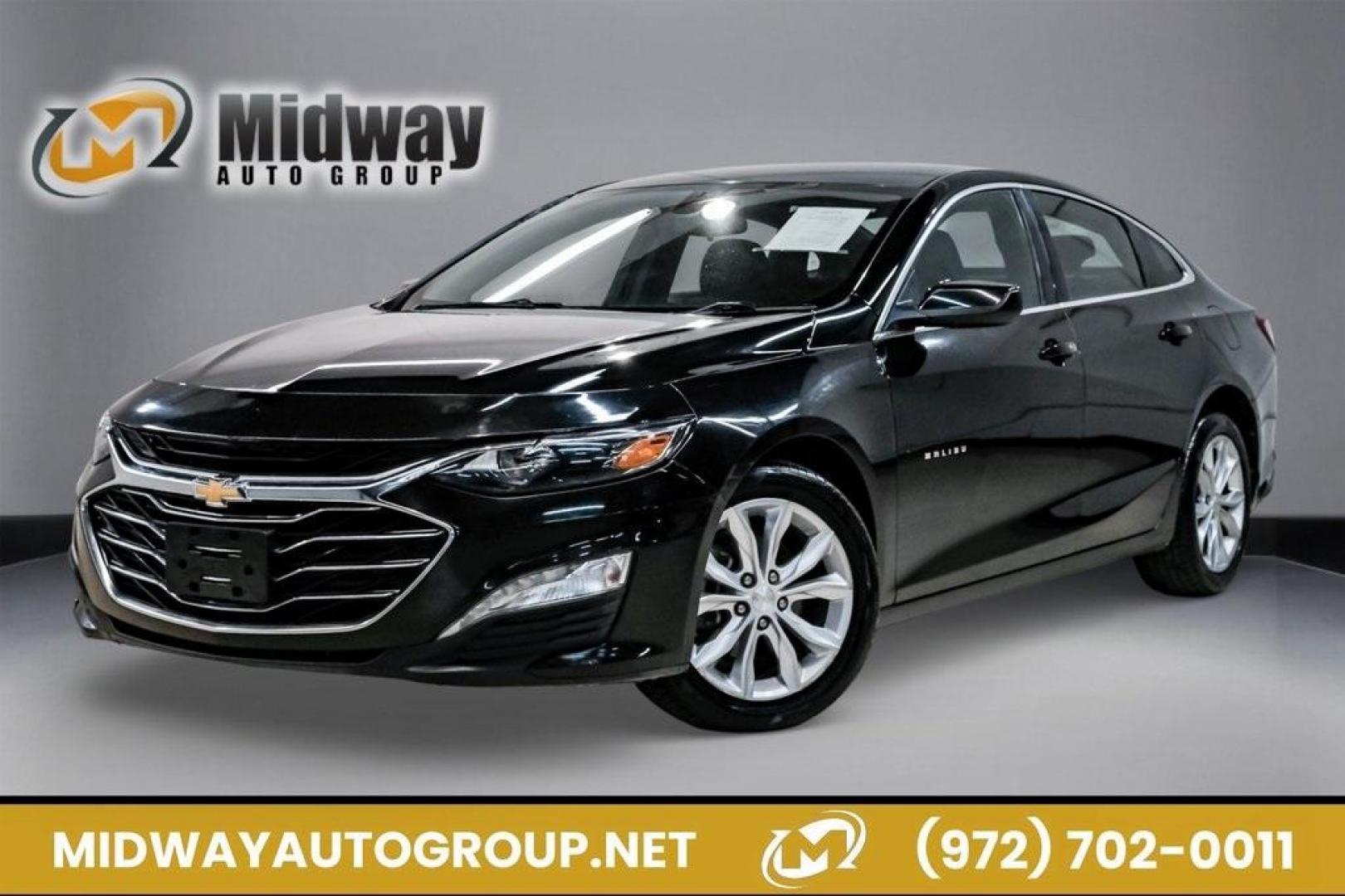 2019 Mosaic Black Metallic /Jet Black Chevrolet Malibu LT (1G1ZD5ST9KF) with an 1.5L DOHC engine, CVT transmission, located at 15300 Midway Rd., Addison, TX, 75001, (972) 702-0011, 32.958321, -96.838074 - 2019 Chevrolet Malibu LT<br><br>Now Available at Midway Auto Group, Addison, Texas<br><br>Stylish, efficient, and packed with modern features the 2019 Chevrolet Malibu LT is a well-rounded midsize sedan designed for comfort and everyday dependability. With a sleek exterior design, smooth ride qualit - Photo#0
