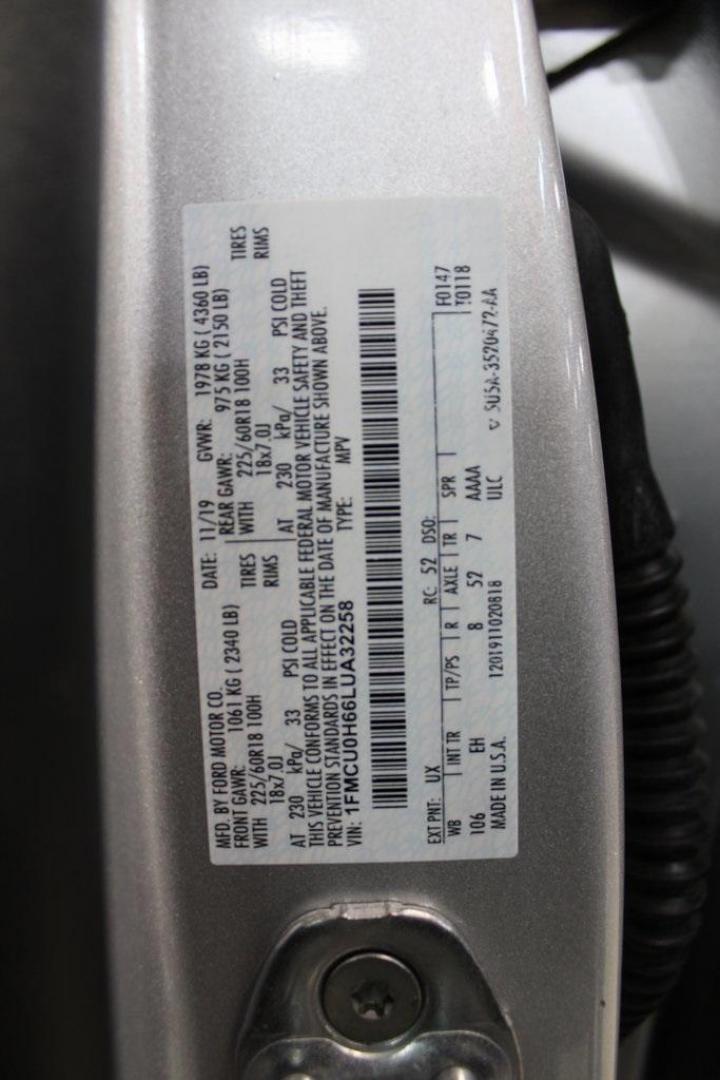 2020 Ingot Silver /Ebony Ford Escape SEL (1FMCU0H66LU) with an 1.5L EcoBoost engine, Automatic transmission, located at 15300 Midway Rd., Addison, TX, 75001, (972) 702-0011, 32.958321, -96.838074 - Photo#30