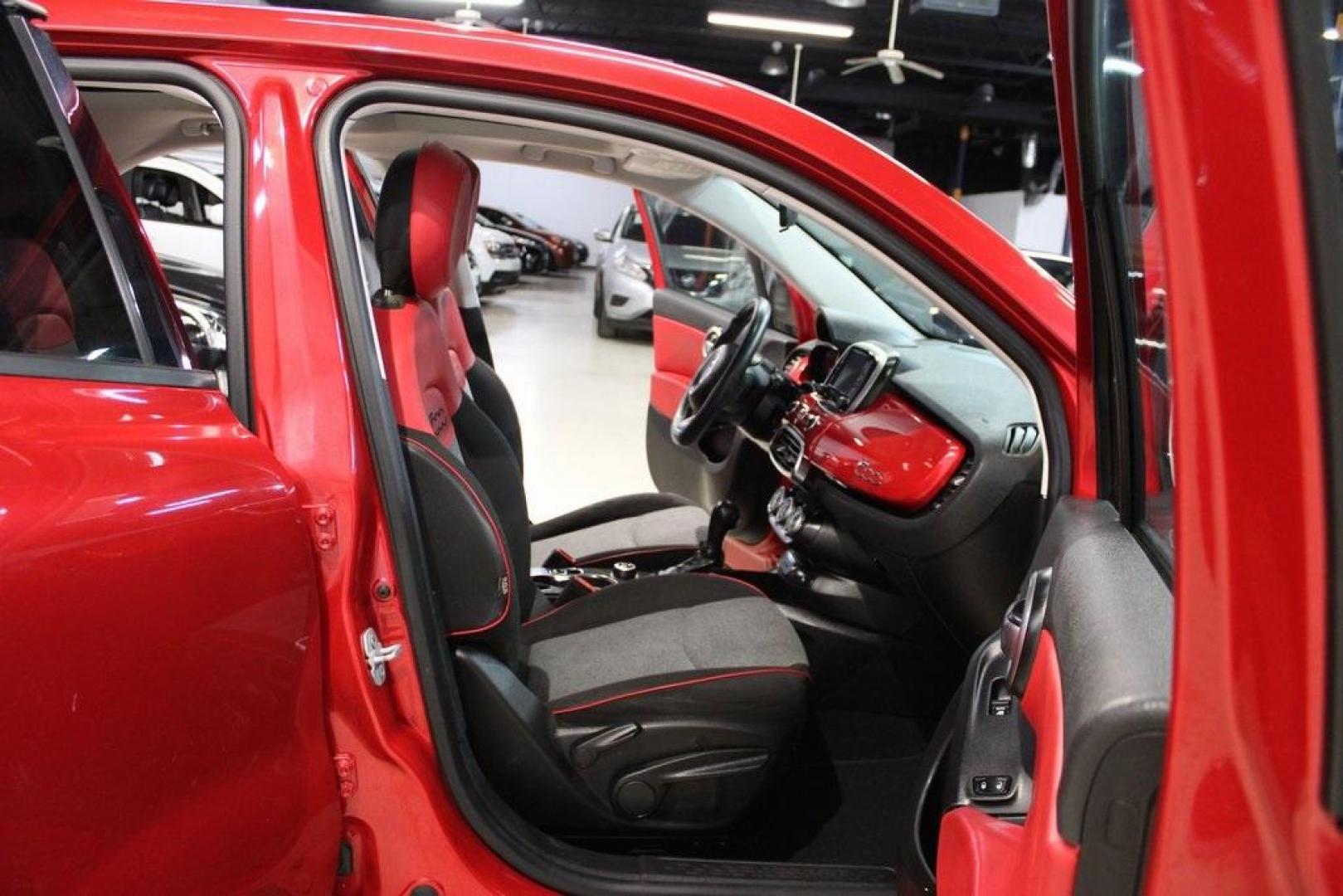 2016 Rosso Amore (Red Tri-Coat) /Black/Red Fiat 500X Easy (ZFBCFXBT3GP) with an 2.4L I4 MultiAir engine, Automatic transmission, located at 15300 Midway Rd., Addison, TX, 75001, (972) 702-0011, 32.958321, -96.838074 - Introducing the 2016 Fiat 500X Easy, now available at Midway Auto Group in Addison, Texas. With 83,093 miles on the odometer and priced at $8,950, this compact crossover combines Italian flair with practical functionality. <br><br>Key Features:<br><br>Engine: 1.4L MultiAir Turbocharged I4<br><br>Tra - Photo#14