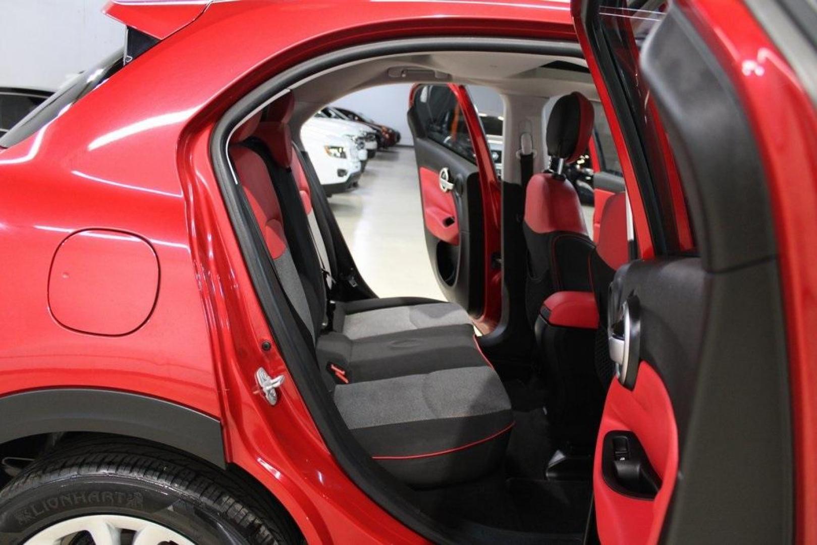 2016 Rosso Amore (Red Tri-Coat) /Black/Red Fiat 500X Easy (ZFBCFXBT3GP) with an 2.4L I4 MultiAir engine, Automatic transmission, located at 15300 Midway Rd., Addison, TX, 75001, (972) 702-0011, 32.958321, -96.838074 - Introducing the 2016 Fiat 500X Easy, now available at Midway Auto Group in Addison, Texas. With 83,093 miles on the odometer and priced at $8,950, this compact crossover combines Italian flair with practical functionality. <br><br>Key Features:<br><br>Engine: 1.4L MultiAir Turbocharged I4<br><br>Tra - Photo#15
