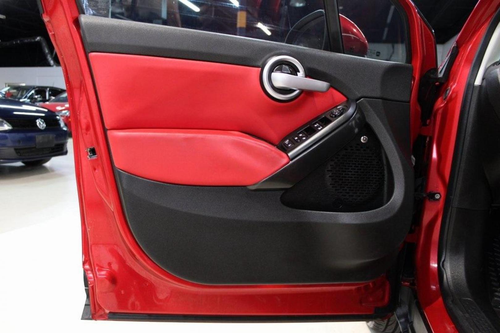2016 Rosso Amore (Red Tri-Coat) /Black/Red Fiat 500X Easy (ZFBCFXBT3GP) with an 2.4L I4 MultiAir engine, Automatic transmission, located at 15300 Midway Rd., Addison, TX, 75001, (972) 702-0011, 32.958321, -96.838074 - Introducing the 2016 Fiat 500X Easy, now available at Midway Auto Group in Addison, Texas. With 83,093 miles on the odometer and priced at $8,950, this compact crossover combines Italian flair with practical functionality. <br><br>Key Features:<br><br>Engine: 1.4L MultiAir Turbocharged I4<br><br>Tra - Photo#28