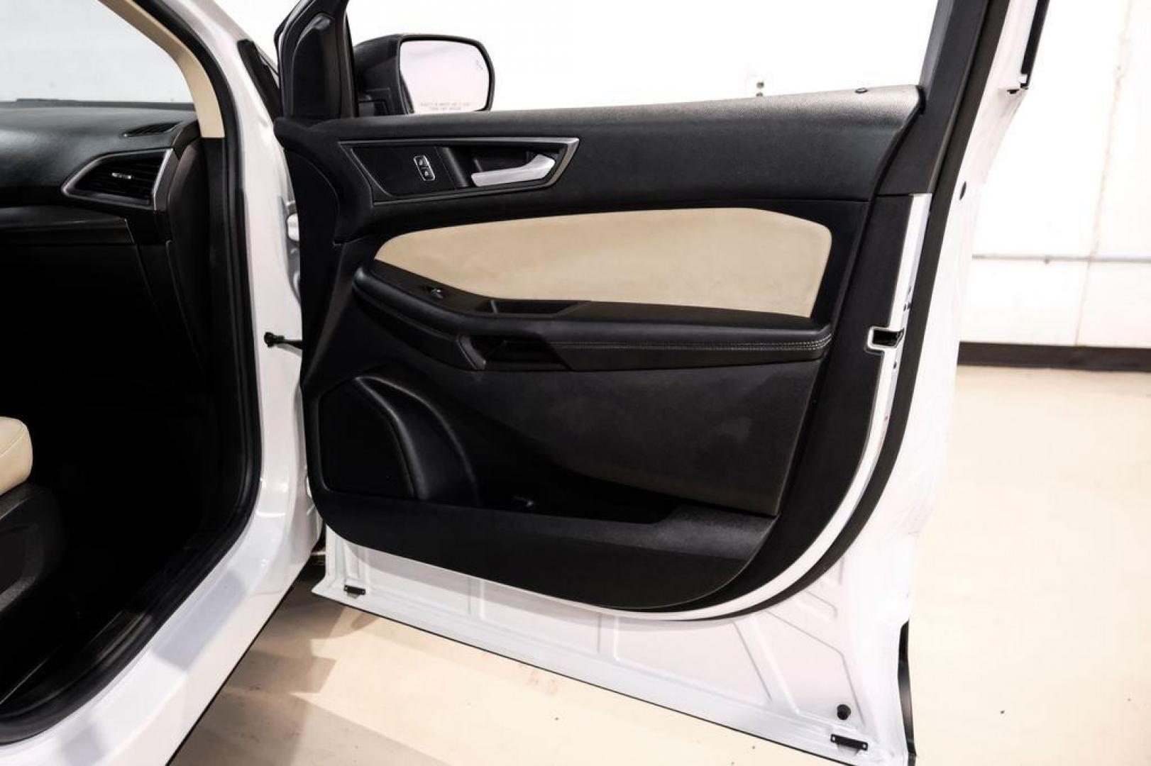 2019 Oxford White /Dune Ford Edge SE (2FMPK3G95KB) with an EcoBoost 2.0L I4 GTDi DOHC Turbocharged VCT engine, Automatic transmission, located at 15300 Midway Rd., Addison, TX, 75001, (972) 702-0011, 32.958321, -96.838074 - 2019 Ford Edge SE<br>Available Now at Midway Auto Group Addison, Texas<br><br>Step into comfort and confidence with this stylish 2019 Ford Edge SE. Designed to provide a perfect blend of performance, technology, and versatility, the Edge makes every drive enjoyablewhether navigating the streets of - Photo#38