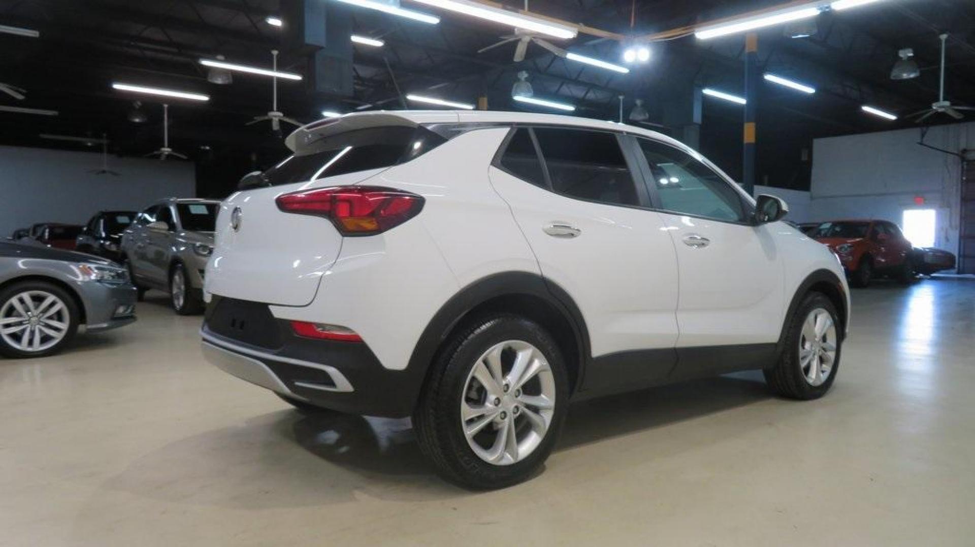 2020 Summit White /Ebony With Ebony Interior Accents Buick Encore GX Preferred (KL4MMBS24LB) with an ECOTEC 1.2L Turbo engine, CVT transmission, located at 15300 Midway Rd., Addison, TX, 75001, (972) 702-0011, 32.958321, -96.838074 - 2020 Buick Encore GX Select<br>Now Available at Midway Auto Group Addison, Texas<br><br>Experience the perfect blend of style, efficiency, and advanced technology with the 2020 Buick Encore GX Select. This subcompact SUV offers a spacious interior, modern safety features, and a smooth driving exper - Photo#2