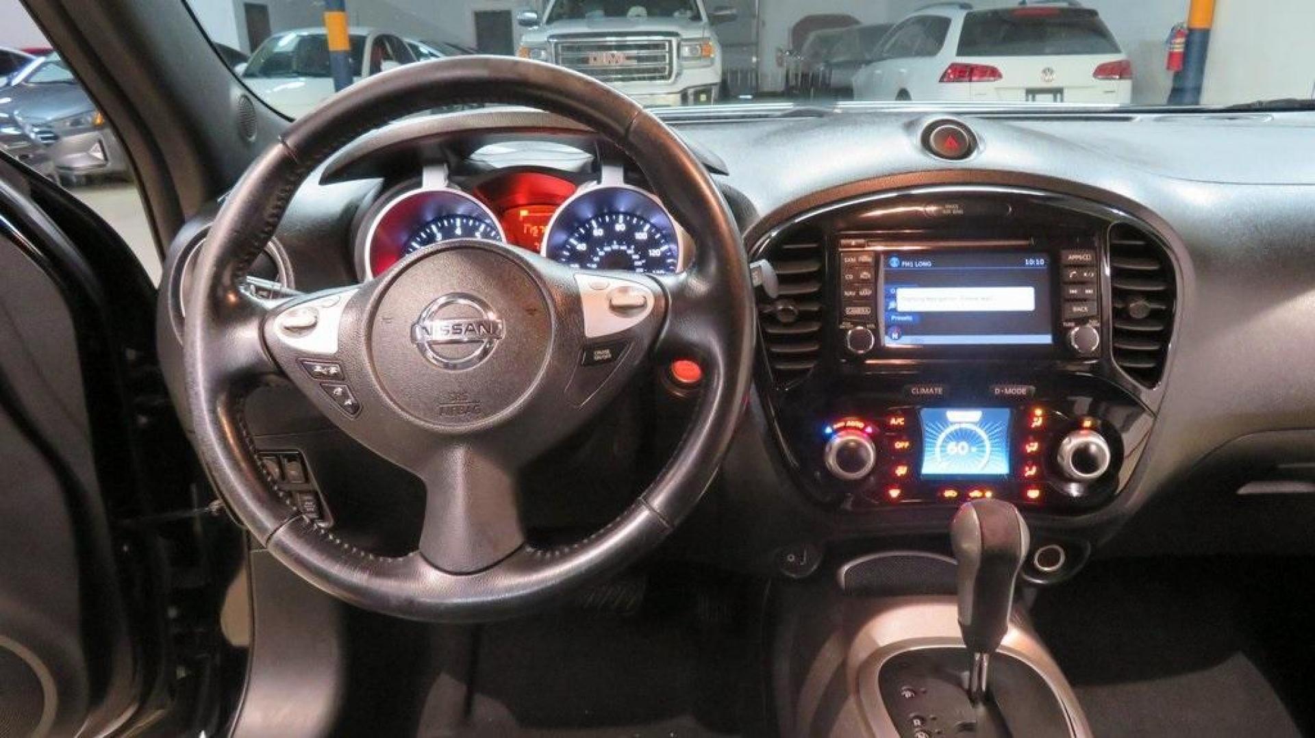 2017 Super Black /Black Nissan Juke SL (JN8AF5MV9HT) with an 1.6L I4 DOHC 16V engine, CVT transmission, located at 15300 Midway Rd., Addison, TX, 75001, (972) 702-0011, 32.958321, -96.838074 - 2017 Nissan Juke SV<br>Now Available at Midway Auto Group Addison, Texas<br><br>The 2017 Nissan Juke SV brings bold design, turbocharged performance, and smart versatility to the compact crossover segment. Perfectly sized for maneuvering through Addisons streets yet sporty enough for weekend advent - Photo#17