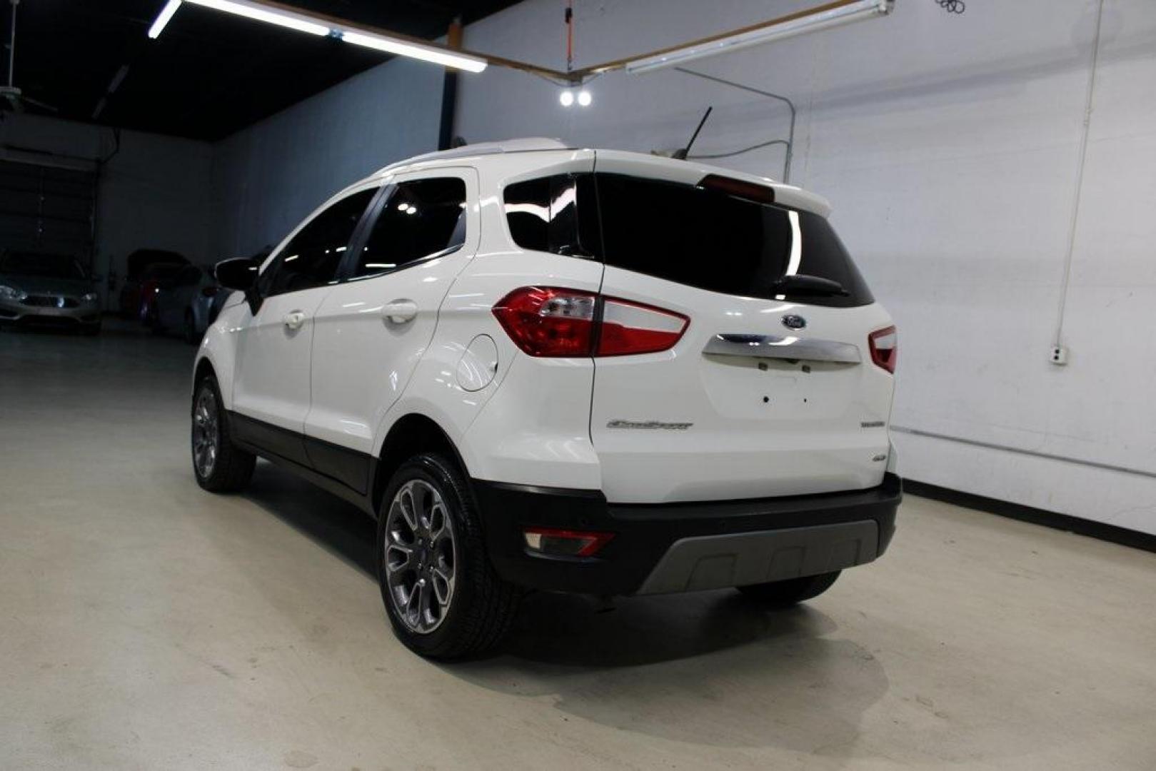 2020 Diamond White /Black Ford EcoSport Titanium (MAJ6S3KL0LC) with an 2.0L I4 Ti-VCT GDI engine, Automatic transmission, located at 15300 Midway Rd., Addison, TX, 75001, (972) 702-0011, 32.958321, -96.838074 - 2020 Ford EcoSport Titanium AWD<br>Now Available at Midway Auto Group Addison, Texas<br><br>Stylish, compact, and loaded with features, the 2020 Ford EcoSport Titanium AWD is the perfect SUV for drivers who want versatility, premium comfort, and all-weather capability. With its intelligent all-whee - Photo#3