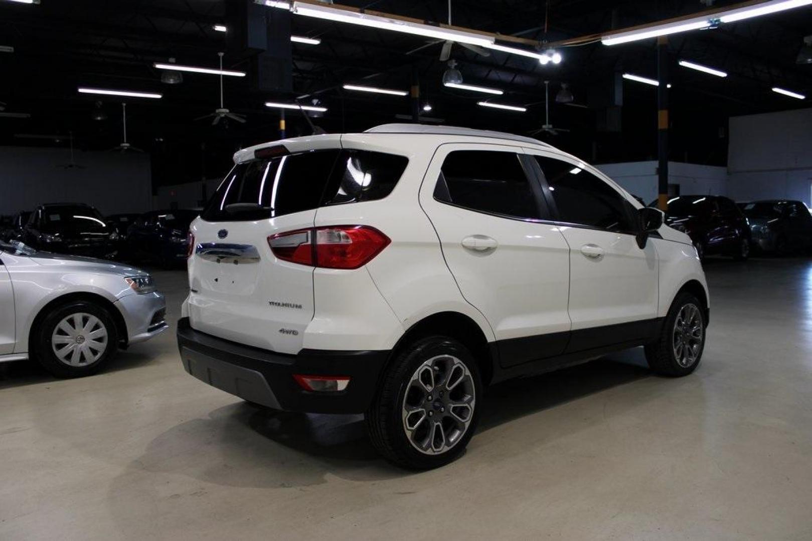 2020 Diamond White /Black Ford EcoSport Titanium (MAJ6S3KL0LC) with an 2.0L I4 Ti-VCT GDI engine, Automatic transmission, located at 15300 Midway Rd., Addison, TX, 75001, (972) 702-0011, 32.958321, -96.838074 - 2020 Ford EcoSport Titanium AWD<br>Now Available at Midway Auto Group Addison, Texas<br><br>Stylish, compact, and loaded with features, the 2020 Ford EcoSport Titanium AWD is the perfect SUV for drivers who want versatility, premium comfort, and all-weather capability. With its intelligent all-whee - Photo#7