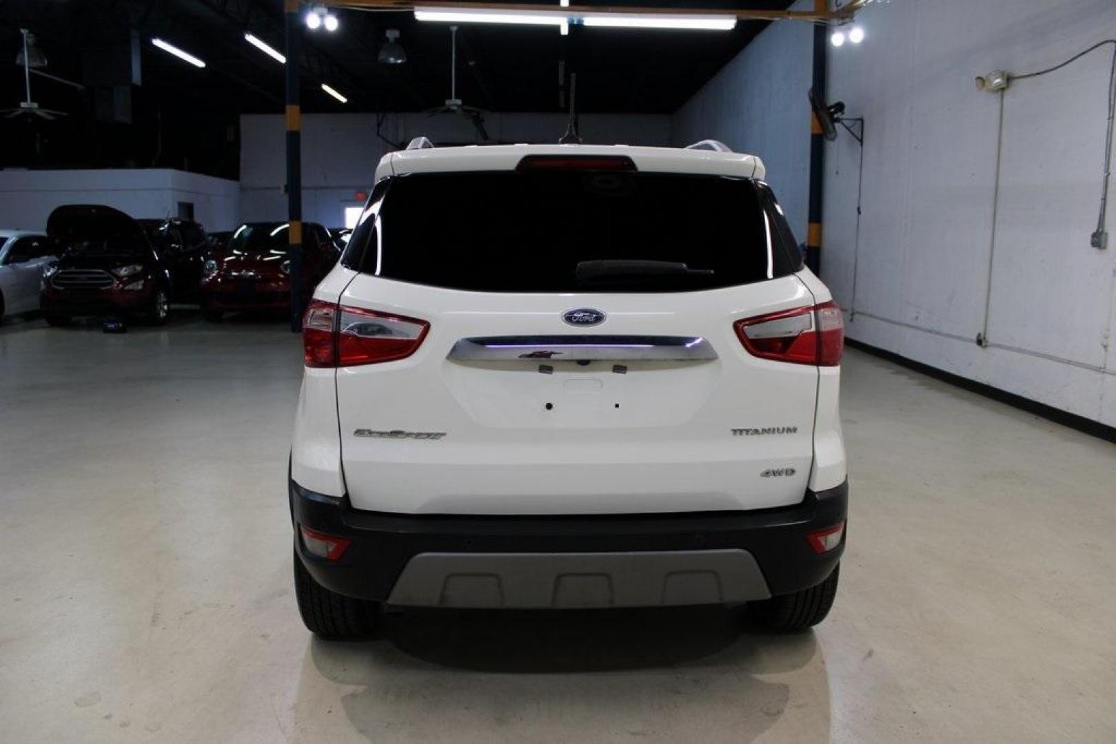 2020 Diamond White /Black Ford EcoSport Titanium (MAJ6S3KL0LC) with an 2.0L I4 Ti-VCT GDI engine, Automatic transmission, located at 15300 Midway Rd., Addison, TX, 75001, (972) 702-0011, 32.958321, -96.838074 - 2020 Ford EcoSport Titanium AWD<br>Now Available at Midway Auto Group Addison, Texas<br><br>Stylish, compact, and loaded with features, the 2020 Ford EcoSport Titanium AWD is the perfect SUV for drivers who want versatility, premium comfort, and all-weather capability. With its intelligent all-whee - Photo#8