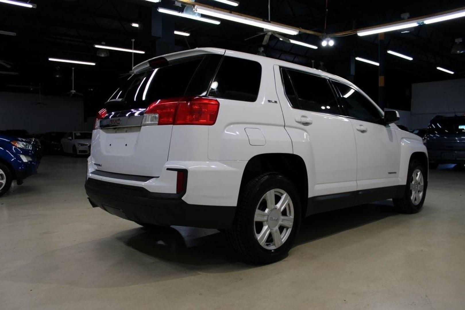 2016 Summit White /Jet Black GMC Terrain SLE-1 (2GKALMEK4G6) with an 2.4L 4-Cylinder SIDI DOHC VVT engine, Automatic transmission, located at 15300 Midway Rd., Addison, TX, 75001, (972) 702-0011, 32.958321, -96.838074 - 2016 GMC Terrain SLE-1<br>Now Available at Midway Auto Group Addison, Texas<br><br>Spacious, smooth, and impressively efficient, the 2016 GMC Terrain SLE-1 offers a refined ride with the versatility to handle both everyday errands and weekend getaways. With its upscale styling, quiet cabin, and fam - Photo#2