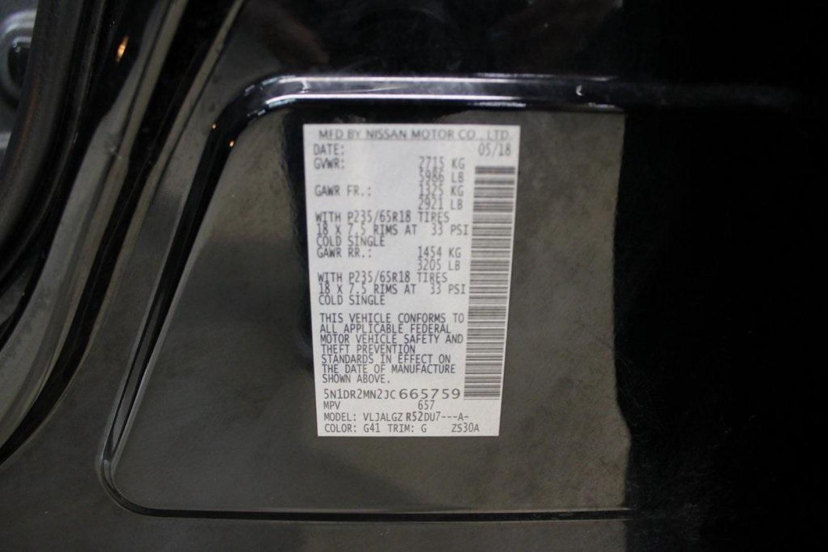 2018 Magnetic Black /Charcoal Nissan Pathfinder SL (5N1DR2MN2JC) with an V6 engine, CVT transmission, located at 15300 Midway Rd., Addison, TX, 75001, (972) 702-0011, 32.958321, -96.838074 - 2018 Nissan Pathfinder SV<br>Now Available at Midway Auto Group Addison, Texas<br><br>Spacious, capable, and loaded with family-friendly features, the 2018 Nissan Pathfinder SV is built for those who need room to move and the confidence to go anywhere. Whether youre navigating city streets in Addis - Photo#32