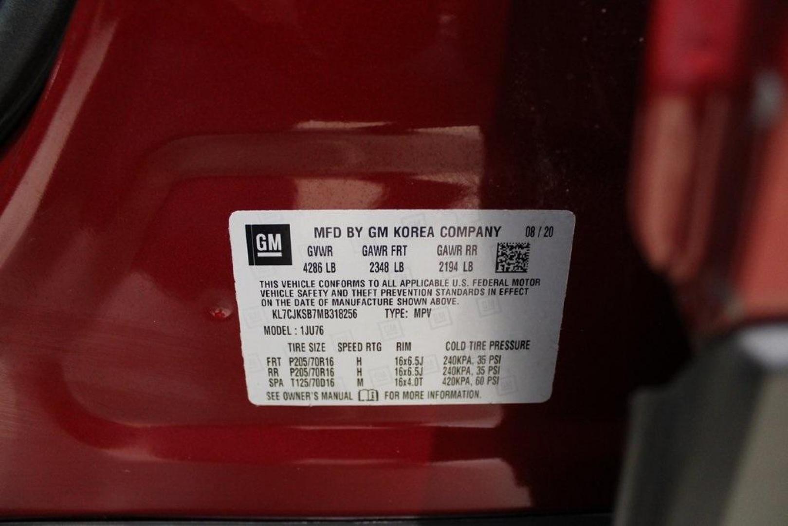 2021 Crimson Metallic /Black Chevrolet Trax LS (KL7CJKSB7MB) with an ECOTEC Turbo 1.4L VVT DOHC 4-Cyl engine, Automatic transmission, located at 15300 Midway Rd., Addison, TX, 75001, (972) 702-0011, 32.958321, -96.838074 - 2021 Chevrolet Trax LT<br>Now Available at Midway Auto Group Addison, Texas<br><br>Compact in size but big on versatility, the 2021 Chevrolet Trax LT is the perfect urban SUVeasy to maneuver, packed with modern tech, and designed for drivers who need everyday practicality with a sporty edge. Whethe - Photo#26