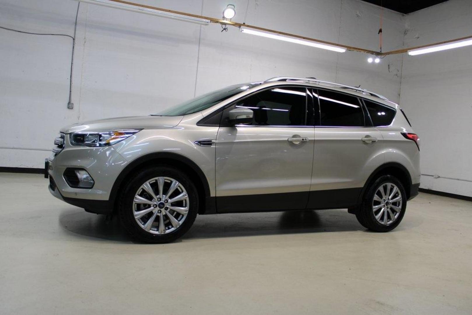 2018 White Gold /Medium Light Stone Ford Escape Titanium (1FMCU0J90JU) with an EcoBoost 2.0L I4 GTDi DOHC Turbocharged VCT engine, Automatic transmission, located at 15300 Midway Rd., Addison, TX, 75001, (972) 702-0011, 32.958321, -96.838074 - Photo#4