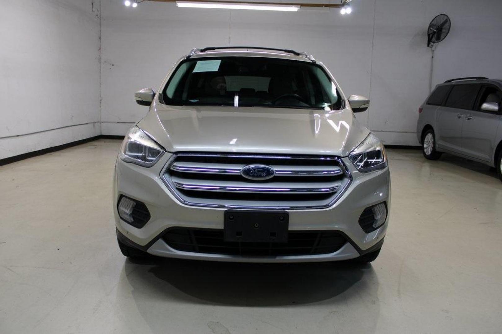 2018 White Gold /Medium Light Stone Ford Escape Titanium (1FMCU0J90JU) with an EcoBoost 2.0L I4 GTDi DOHC Turbocharged VCT engine, Automatic transmission, located at 15300 Midway Rd., Addison, TX, 75001, (972) 702-0011, 32.958321, -96.838074 - Photo#5
