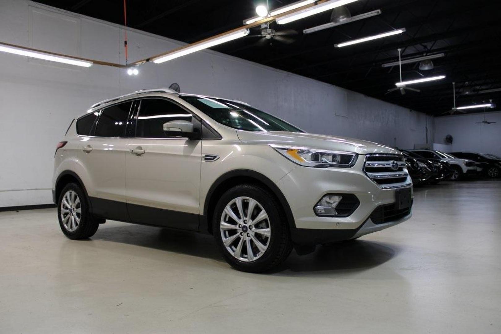 2018 White Gold /Medium Light Stone Ford Escape Titanium (1FMCU0J90JU) with an EcoBoost 2.0L I4 GTDi DOHC Turbocharged VCT engine, Automatic transmission, located at 15300 Midway Rd., Addison, TX, 75001, (972) 702-0011, 32.958321, -96.838074 - Photo#6