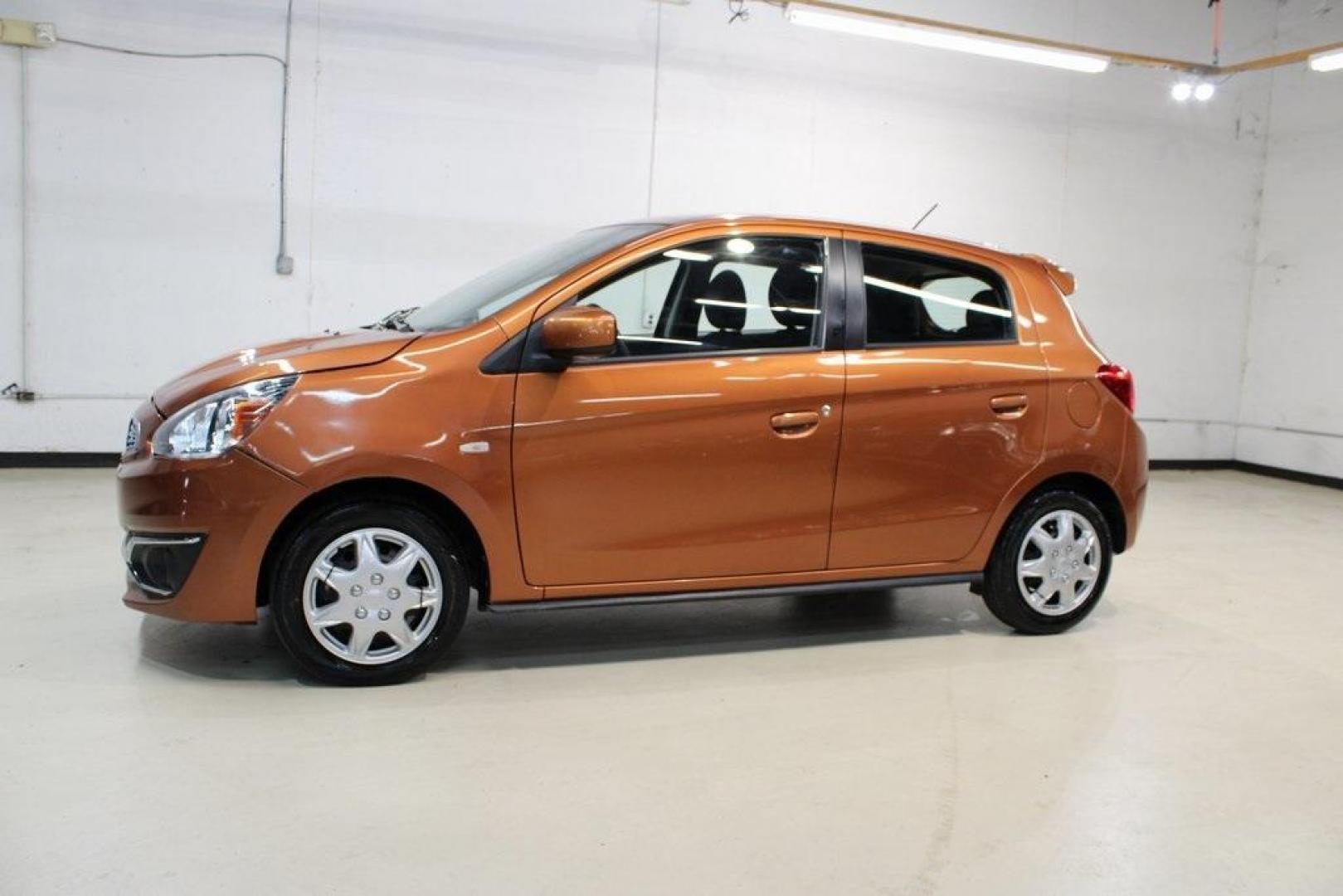2020 Sunrise Orange Metallic /Black Mitsubishi Mirage ES (ML32A3HJ4LH) with an 1.2L 3-Cylinder DOHC MIVEC engine, CVT transmission, located at 15300 Midway Rd., Addison, TX, 75001, (972) 702-0011, 32.958321, -96.838074 - 2020 Mitsubishi Mirage ES<br>Now Available at Midway Auto Group Addison, Texas<br><br>Efficient, easy to maneuver, and surprisingly roomy, the 2020 Mitsubishi Mirage ES is a practical subcompact hatchback perfect for urban driving or budget-conscious commuters. With its impressive fuel economy and - Photo#2