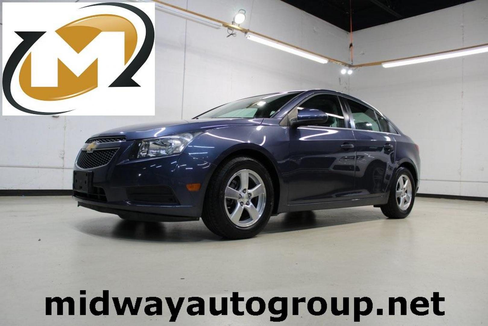 2014 Atlantis Blue Metallic /Medium Titanium Chevrolet Cruze 1LT (1G1PC5SB7E7) with an ECOTEC 1.4L I4 SMPI DOHC Turbocharged VVT engine, Automatic transmission, located at 15300 Midway Rd., Addison, TX, 75001, (972) 702-0011, 32.958321, -96.838074 - Photo#0