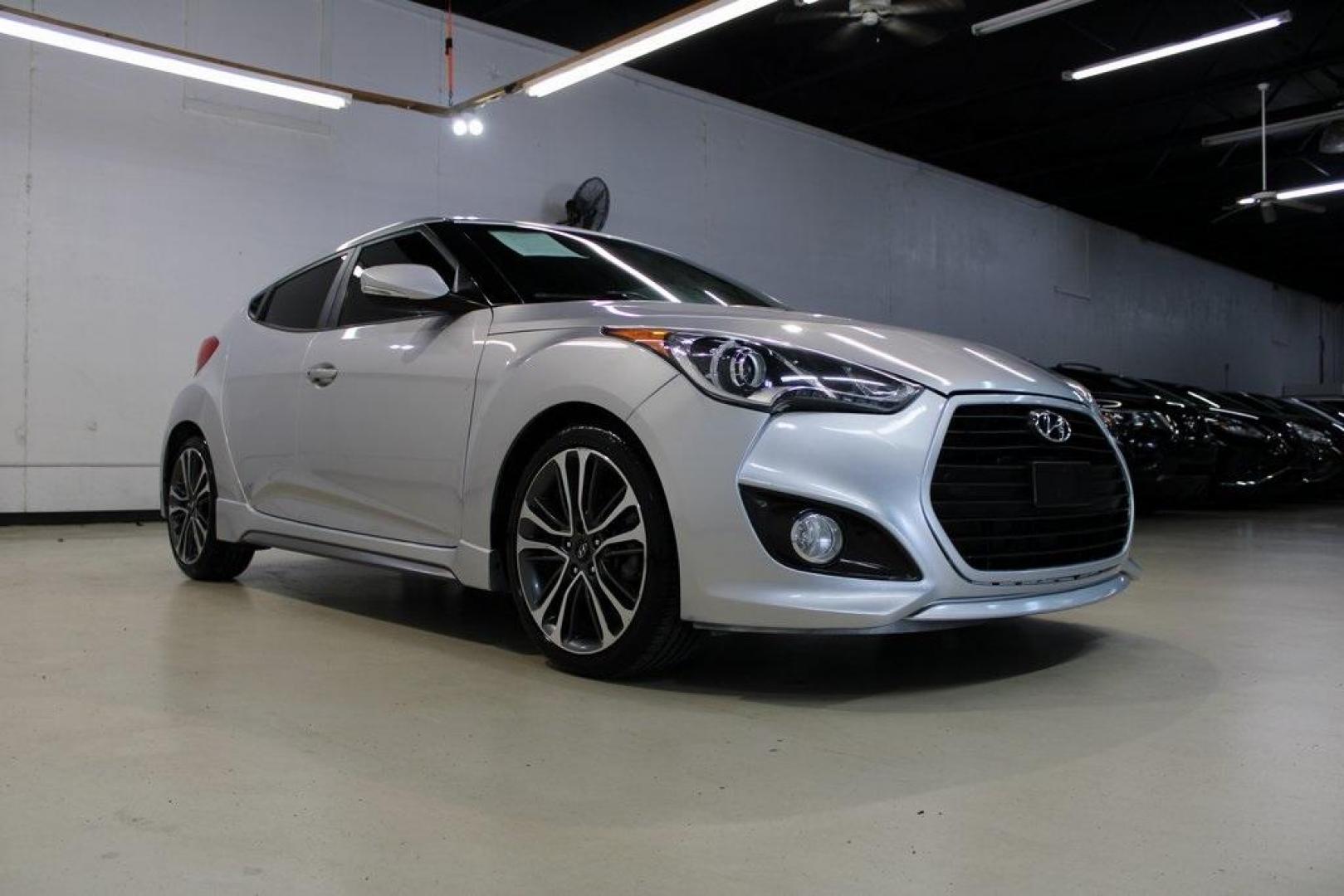 2017 Ironman Silver Metallic /Black Hyundai Veloster Turbo (KMHTC6AEXHU) with an 1.6L Turbo GDI 4-Cylinder engine, Automatic transmission, located at 15300 Midway Rd., Addison, TX, 75001, (972) 702-0011, 32.958321, -96.838074 - Photo#1