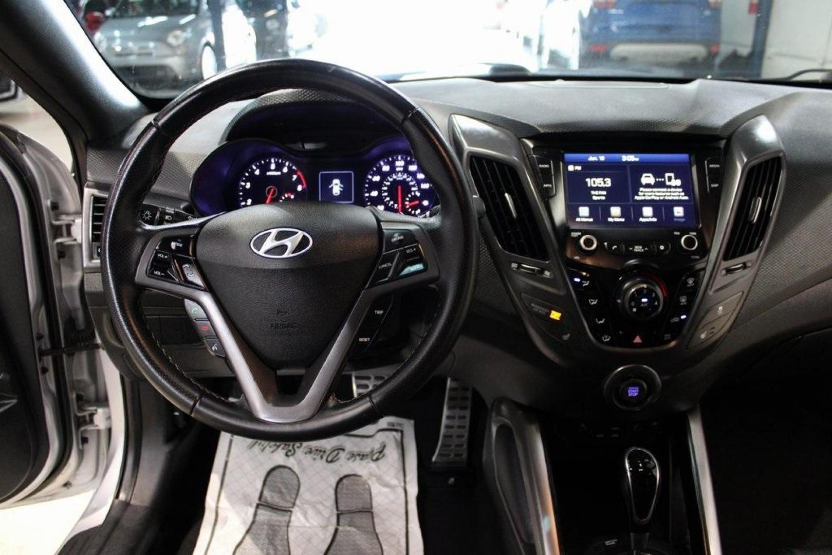 2017 Ironman Silver Metallic /Black Hyundai Veloster Turbo (KMHTC6AEXHU) with an 1.6L Turbo GDI 4-Cylinder engine, Automatic transmission, located at 15300 Midway Rd., Addison, TX, 75001, (972) 702-0011, 32.958321, -96.838074 - Photo#15