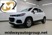 2018 Summit White /Black Chevrolet Trax LS (3GNCJKSB3JL) with an ECOTEC 1.4L I4 SMPI DOHC Turbocharged VVT engine, Automatic transmission, located at 15300 Midway Rd., Addison, TX, 75001, (972) 702-0011, 32.958321, -96.838074 - Photo#0