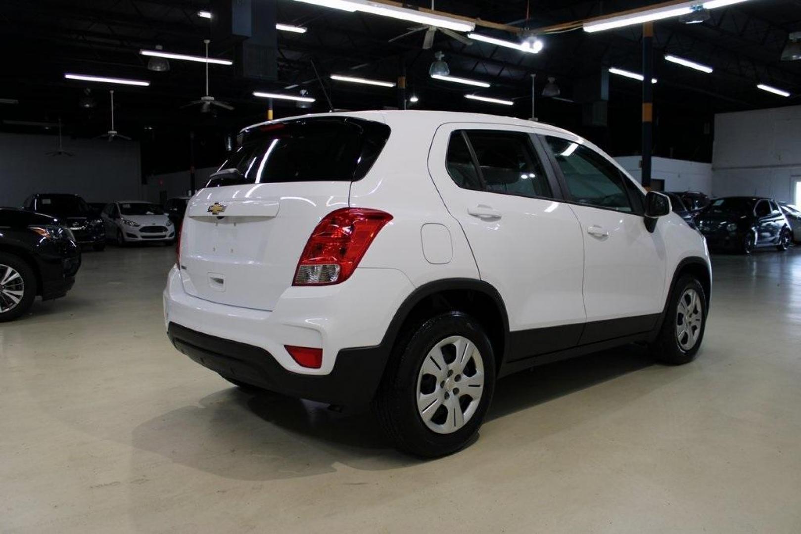 2018 Summit White /Black Chevrolet Trax LS (3GNCJKSB3JL) with an ECOTEC 1.4L I4 SMPI DOHC Turbocharged VVT engine, Automatic transmission, located at 15300 Midway Rd., Addison, TX, 75001, (972) 702-0011, 32.958321, -96.838074 - Photo#2