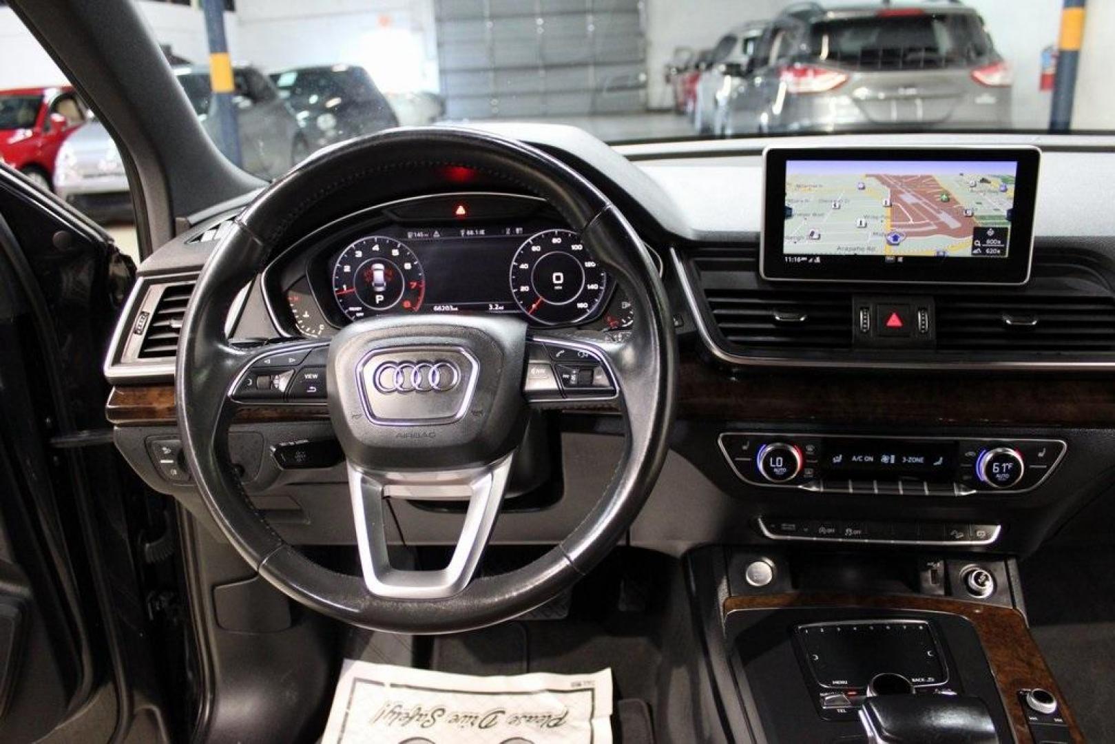2018 Moonlight Blue /Brown Audi Q5 2.0T (WA1ANAFY4J2) with an 2.0L TFSI engine, Automatic transmission, located at 15300 Midway Rd., Addison, TX, 75001, (972) 702-0011, 32.958321, -96.838074 - Photo#14