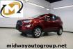 2021 Ruby Red Metallic Tinted Clearcoat /Ebony Black Ford EcoSport SE (MAJ3S2GE5MC) with an EcoBoost 1.0L I3 GTDi DOHC Turbocharged VCT engine, Automatic transmission, located at 15300 Midway Rd., Addison, TX, 75001, (972) 702-0011, 32.958321, -96.838074 - Photo#0