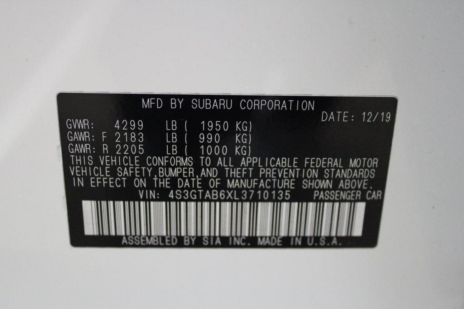 2020 Whc /Ivory Subaru Impreza Base (4S3GTAB6XL3) with an 2.0L DOHC engine, CVT transmission, located at 15300 Midway Rd., Addison, TX, 75001, (972) 702-0011, 32.958321, -96.838074 - 2020 Subaru Impreza Base 5-Door AWD<br>Now Available at Midway Auto Group Addison, Texas<br><br>Reliable, versatile, and built for all-season confidence, the 2020 Subaru Impreza 5-Door offers the practicality of a hatchback with standard Symmetrical All-Wheel Drivea feature rarely found in its clas - Photo#30