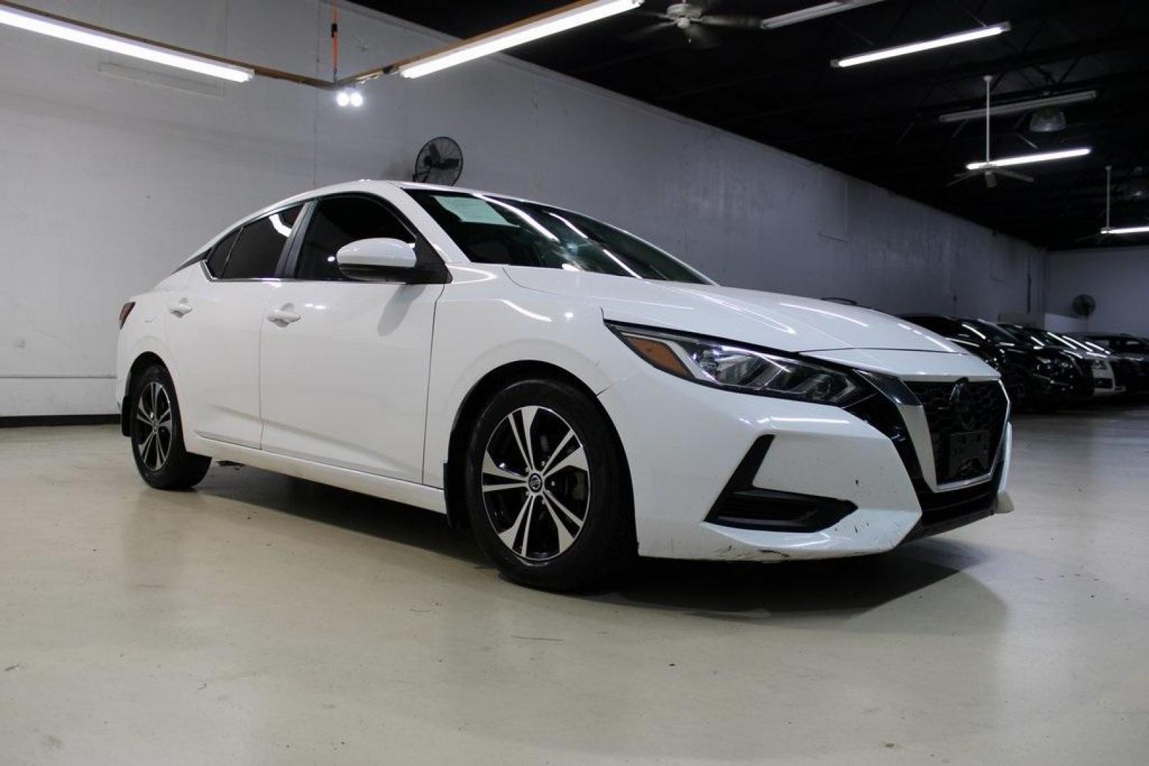 2020 Fresh Powder /Charcoal Nissan Sentra SV (3N1AB8CV7LY) with an 2.0L DOHC engine, CVT transmission, located at 15300 Midway Rd., Addison, TX, 75001, (972) 702-0011, 32.958321, -96.838074 - 2020 Nissan Sentra SV<br>Now Available at Midway Auto Group Addison, Texas<br><br>Sporty styling, modern tech, and exceptional fuel efficiency come together in the 2020 Nissan Sentra SV. This well-equipped compact sedan delivers a premium driving experience with sharp handling, a refined interior, - Photo#1