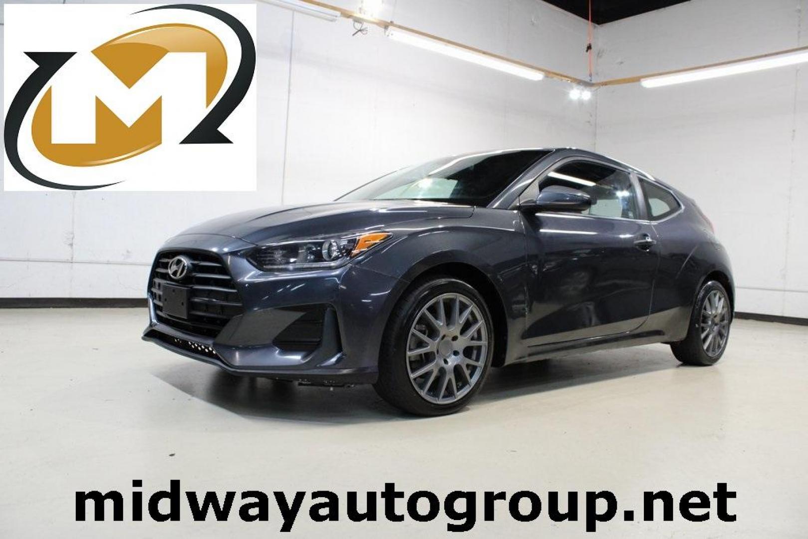 2019 Thunder Gray /Black Hyundai Veloster 2.0 (KMHTG6AF2KU) with an 2.0L 4-Cylinder MPI DOHC engine, Automatic transmission, located at 15300 Midway Rd., Addison, TX, 75001, (972) 702-0011, 32.958321, -96.838074 - Photo#0