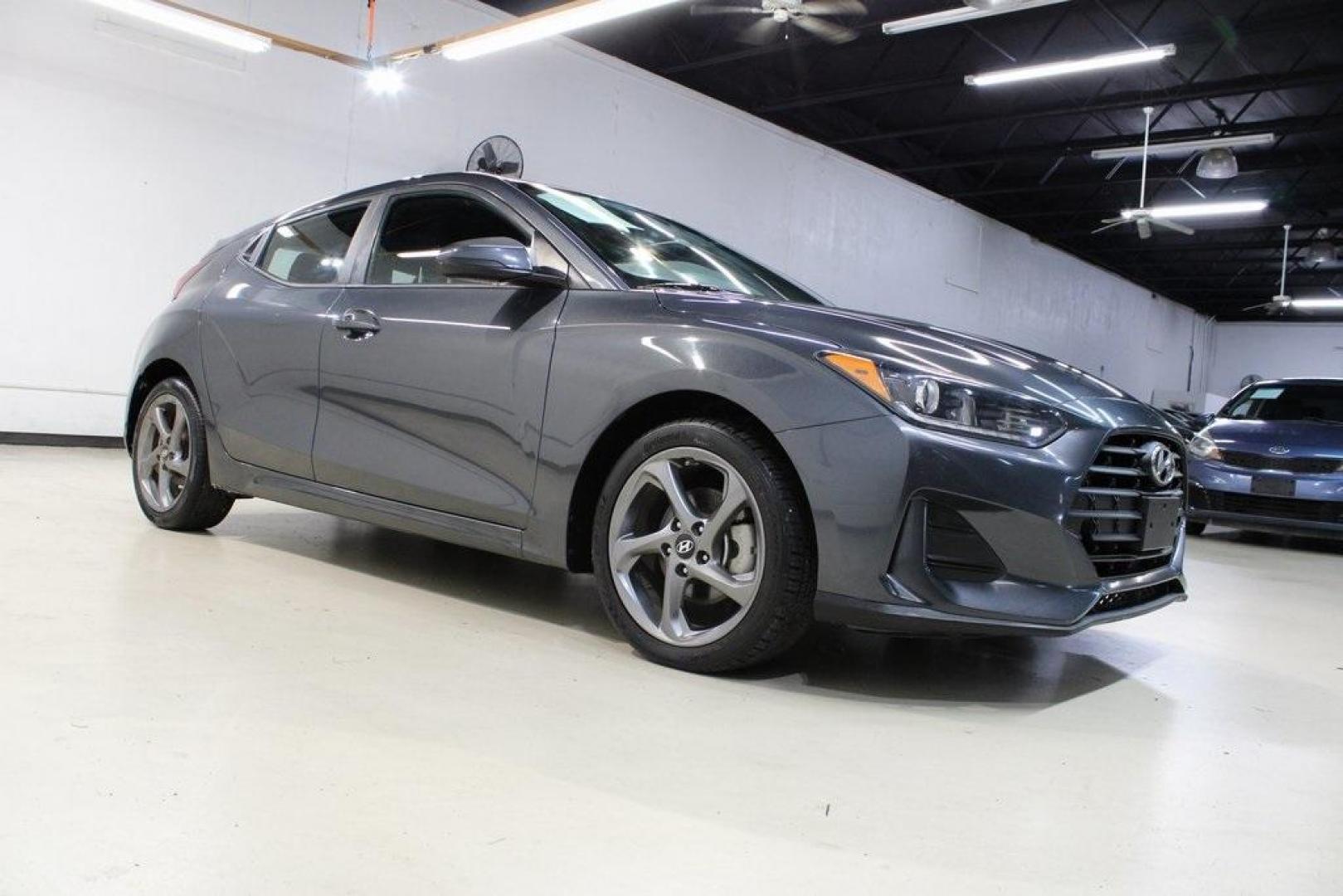 2019 Thunder Gray /Black Hyundai Veloster 2.0 (KMHTG6AF2KU) with an 2.0L 4-Cylinder MPI DOHC engine, Automatic transmission, located at 15300 Midway Rd., Addison, TX, 75001, (972) 702-0011, 32.958321, -96.838074 - Photo#2