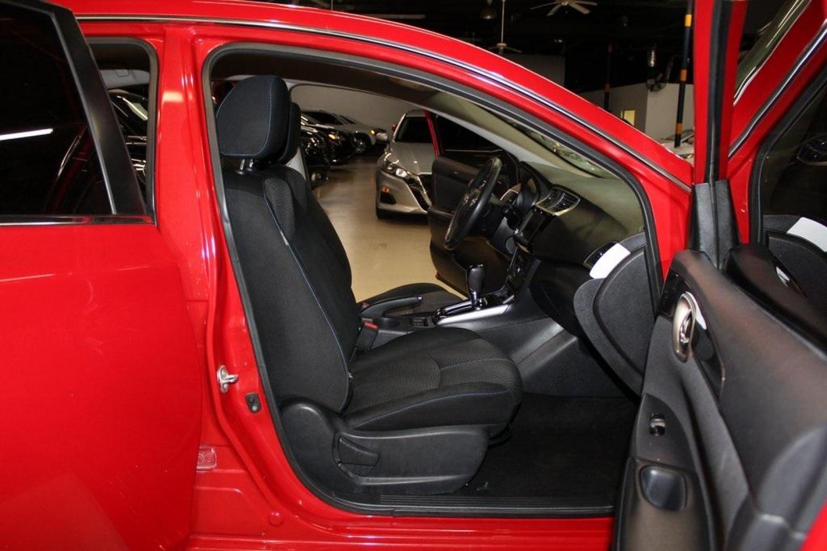 2019 Red Alert /Charcoal Nissan Sentra SR (3N1AB7APXKY) with an 1.8L 4-Cylinder DOHC 16V engine, CVT transmission, located at 15300 Midway Rd., Addison, TX, 75001, (972) 702-0011, 32.958321, -96.838074 - 2019 Nissan Sentra SV<br>Now Available at Midway Auto Group Addison, Texas<br><br>Smart, efficient, and surprisingly refined the 2019 Nissan Sentra SV offers everything you need in a compact sedan. With a comfortable ride, modern tech, and excellent fuel economy, this Sentra is ideal for daily comm - Photo#12
