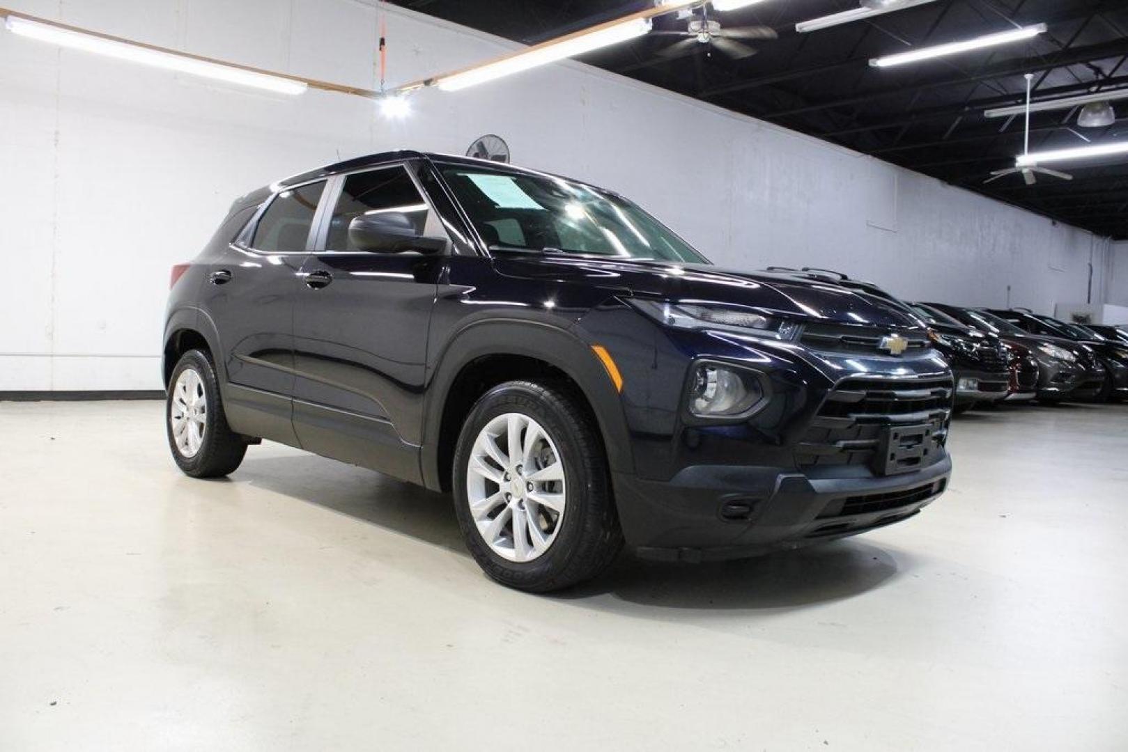 2021 Midnight Blue Metallic /Black Chevrolet TrailBlazer LS (KL79MMS28MB) with an 1.2L Ecotec Turbo DOHC DI w/VVT engine, CVT transmission, located at 15300 Midway Rd., Addison, TX, 75001, (972) 702-0011, 32.958321, -96.838074 - 2021 Chevrolet Trailblazer LT<br>Now Available at Midway Auto Group Addison, Texas<br><br>Sporty, spacious, and loaded with techthe 2021 Chevrolet Trailblazer LT is the perfect crossover for drivers who want bold styling and everyday practicality. With excellent fuel economy, intuitive safety featu - Photo#1