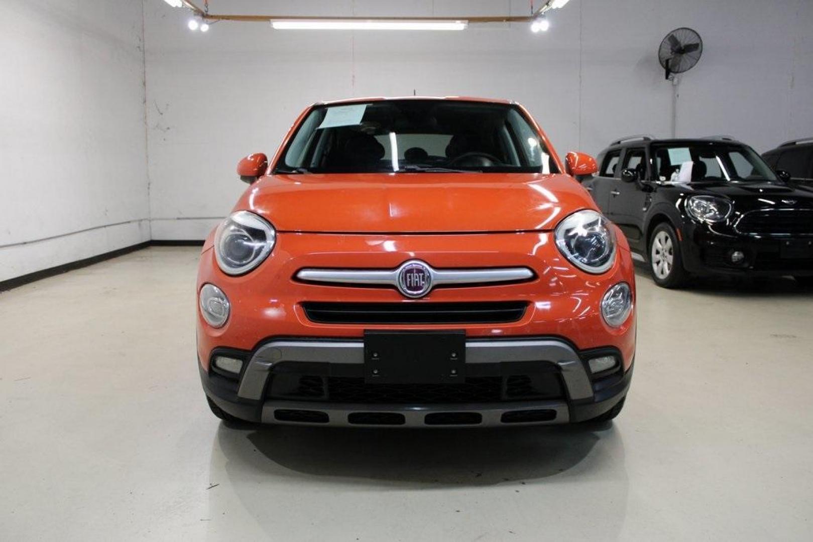 2016 Arancio (Orange) /Black Fiat 500X Trekking (ZFBCFXCT0GP) with an 2.4L I4 MultiAir engine, Automatic transmission, located at 15300 Midway Rd., Addison, TX, 75001, (972) 702-0011, 32.958321, -96.838074 - 2016 FIAT 500X Trekking<br>Now Available at Midway Auto Group Addison, Texas<br><br>Stylish, compact, and loaded with personality the 2016 FIAT 500X Trekking is an urban-friendly crossover with Italian flair and practical versatility. Whether you're navigating narrow city streets or heading out for - Photo#5