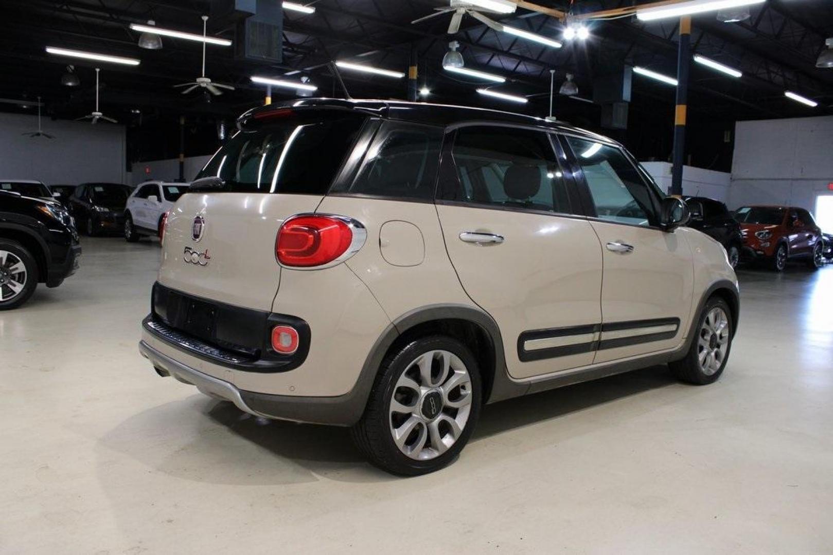 2015 Mocha Latte /Black Fiat 500L Trekking (ZFBCFADH8FZ) with an 1.4L I4 16V MultiAir Turbocharged engine, Automatic transmission, located at 15300 Midway Rd., Addison, TX, 75001, (972) 702-0011, 32.958321, -96.838074 - 2015 FIAT 500L Trekking<br>Now Available at Midway Auto Group Addison, Texas<br><br>Discover big style and versatile functionality with this 2015 FIAT 500L Trekking. Finished in elegant Mocha Latte, it combines spirited turbocharged performance with the modern design and spacious interior you need - Photo#2