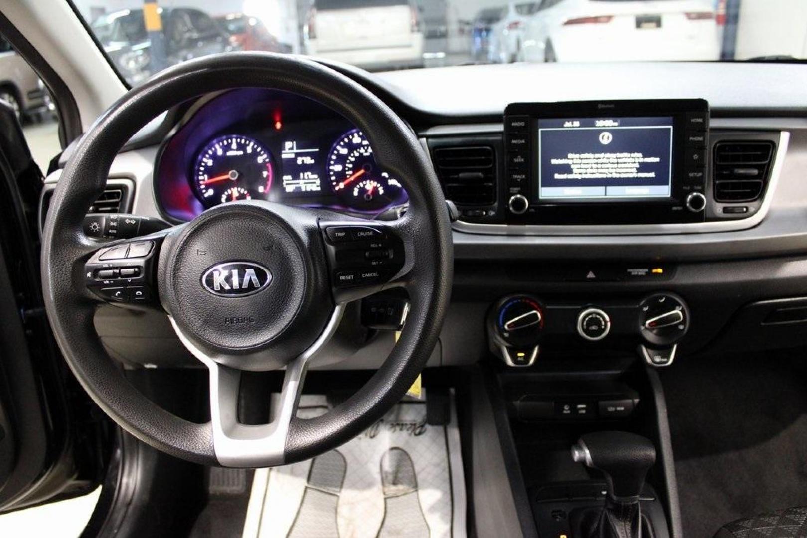 2020 Aurora Black /Black Kia Rio S (3KPA24AD8LE) with an 1.6L 4-Cylinder engine, CVT transmission, located at 15300 Midway Rd., Addison, TX, 75001, (972) 702-0011, 32.958321, -96.838074 - 2020 Kia Rio S<br>Now Available at Midway Auto Group Addison, Texas<br><br>Efficient, modern, and perfectly sized for city life this 2020 Kia Rio S is the ideal compact sedan for savvy drivers in the DallasFort Worth area. Combining excellent fuel economy with user-friendly tech and a comfortable i - Photo#14