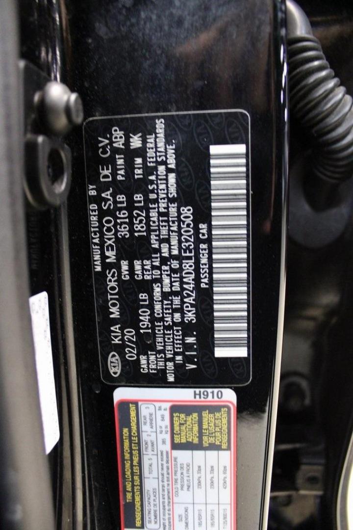 2020 Aurora Black /Black Kia Rio S (3KPA24AD8LE) with an 1.6L 4-Cylinder engine, CVT transmission, located at 15300 Midway Rd., Addison, TX, 75001, (972) 702-0011, 32.958321, -96.838074 - 2020 Kia Rio S<br>Now Available at Midway Auto Group Addison, Texas<br><br>Efficient, modern, and perfectly sized for city life this 2020 Kia Rio S is the ideal compact sedan for savvy drivers in the DallasFort Worth area. Combining excellent fuel economy with user-friendly tech and a comfortable i - Photo#24