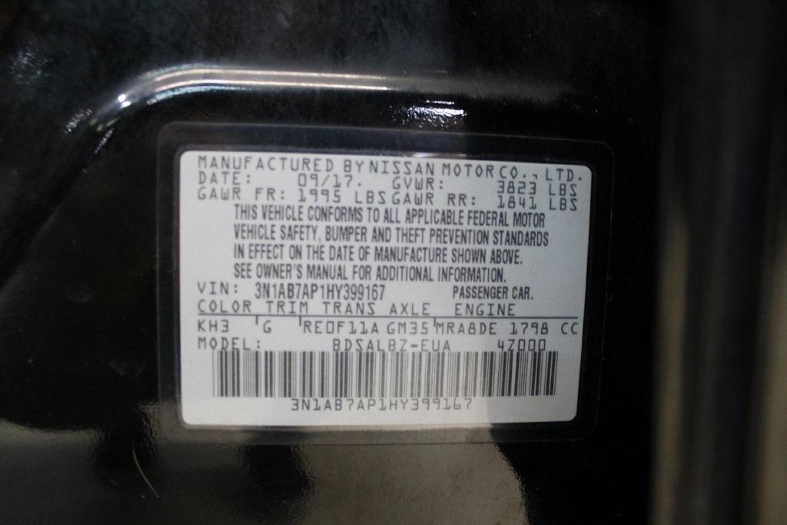 2017 Super Black /Charcoal Nissan Sentra S (3N1AB7AP1HY) with an 1.8L 4-Cylinder DOHC 16V engine, CVT transmission, located at 15300 Midway Rd., Addison, TX, 75001, (972) 702-0011, 32.958321, -96.838074 - 2017 Nissan Sentra S<br>Now Available at Midway Auto Group Addison, Texas<br><br>Efficient, dependable, and comfortablethe 2017 Nissan Sentra S is the perfect choice for daily commuting or weekend travel. Offering a spacious interior, excellent fuel economy, and modern convenience features, this se - Photo#21