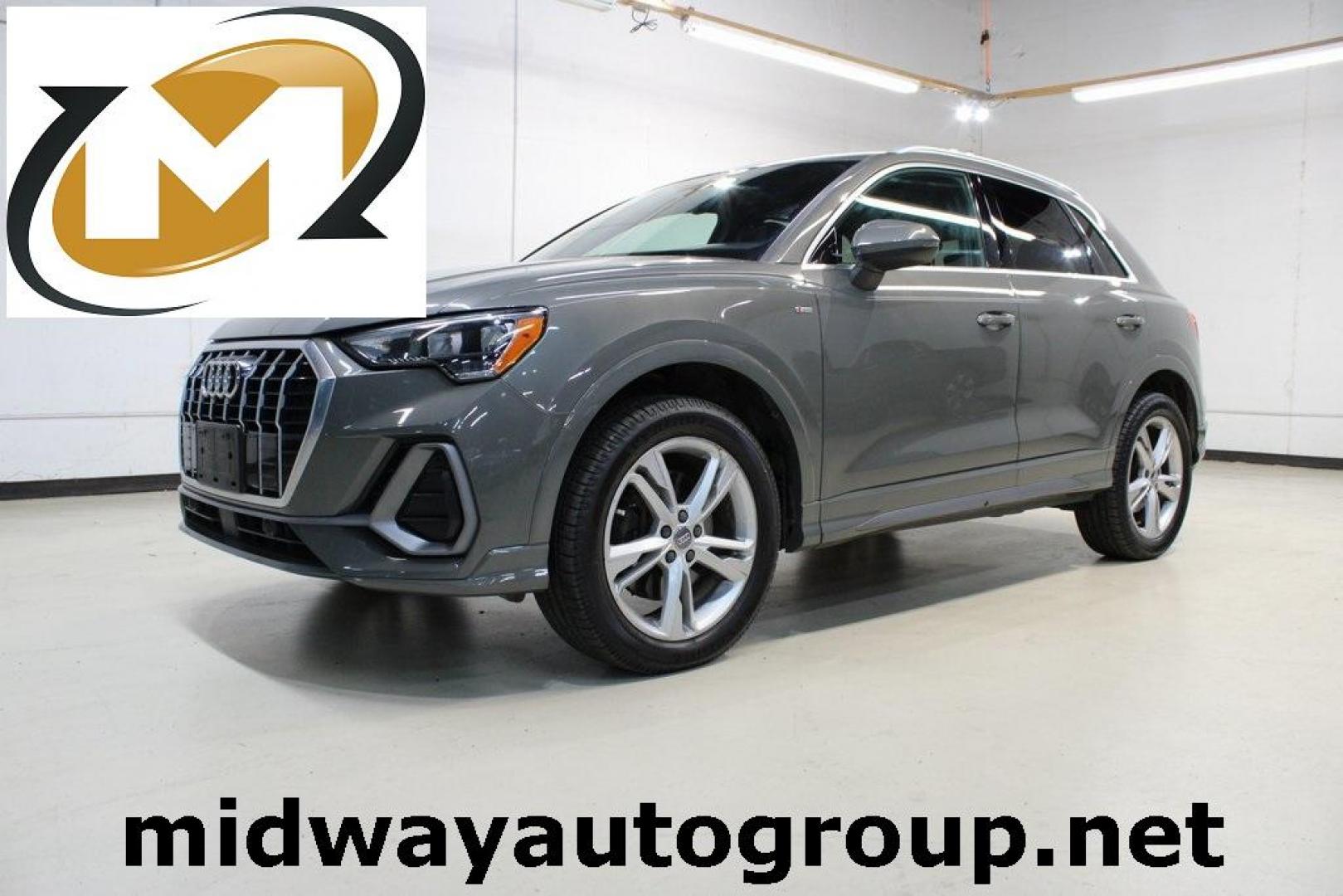 2020 Gray Metallic /Black Audi Q3 Premium S line (WA1DECF36L1) with an 2.0L 4-Cylinder TFSI engine, Automatic transmission, located at 15300 Midway Rd., Addison, TX, 75001, (972) 702-0011, 32.958321, -96.838074 - 2020 Audi Q3 Premium Plus<br>Now Available at Midway Auto Group Addison, Texas<br><br>Stylish, agile, and upscale, the 2020 Audi Q3 Premium Plus delivers the luxury of a full-size SUV in a versatile compact package. With Audis Quattro all-wheel drive, a refined interior, and a wealth of technology, - Photo#0