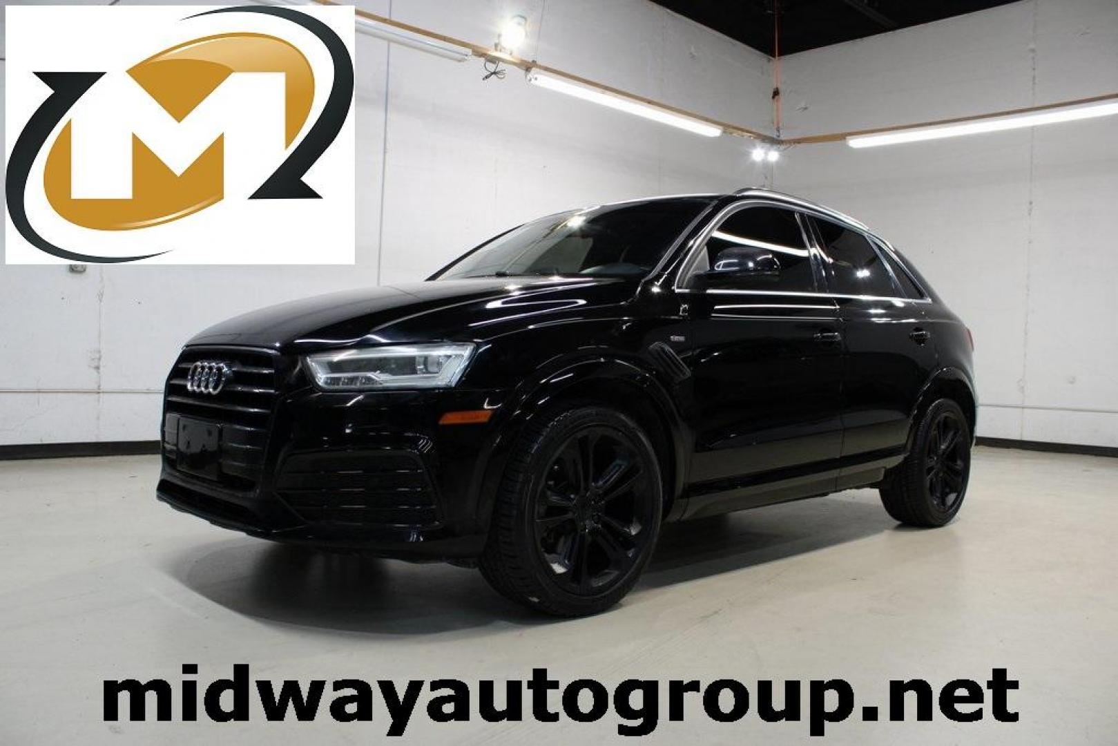 2016 Brilliant Black /Black Audi Q3 2.0T Prestige (WA1FFCFS4GR) with an 2.0L 4-Cylinder TFSI engine, Automatic transmission, located at 15300 Midway Rd., Addison, TX, 75001, (972) 702-0011, 32.958321, -96.838074 - HOME OF THE NO HAGGLE PRICE - WHOLESALE PRICES TO THE PUBLIC!!<br><br>Brilliant Black 2016 Audi Q3 2.0T Prestige<br><br>20/29 City/Highway MPG<br><br>Awards:<br> * JD Power Initial Quality Study (IQS), Vehicle Dependability Study * JD Power Initial Quality Study (IQS), Vehicle Dependability Study - Photo#0