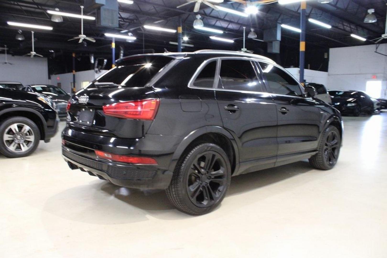 2016 Brilliant Black /Black Audi Q3 2.0T Prestige (WA1FFCFS4GR) with an 2.0L 4-Cylinder TFSI engine, Automatic transmission, located at 15300 Midway Rd., Addison, TX, 75001, (972) 702-0011, 32.958321, -96.838074 - HOME OF THE NO HAGGLE PRICE - WHOLESALE PRICES TO THE PUBLIC!!<br><br>Brilliant Black 2016 Audi Q3 2.0T Prestige<br><br>20/29 City/Highway MPG<br><br>Awards:<br> * JD Power Initial Quality Study (IQS), Vehicle Dependability Study * JD Power Initial Quality Study (IQS), Vehicle Dependability Study - Photo#2